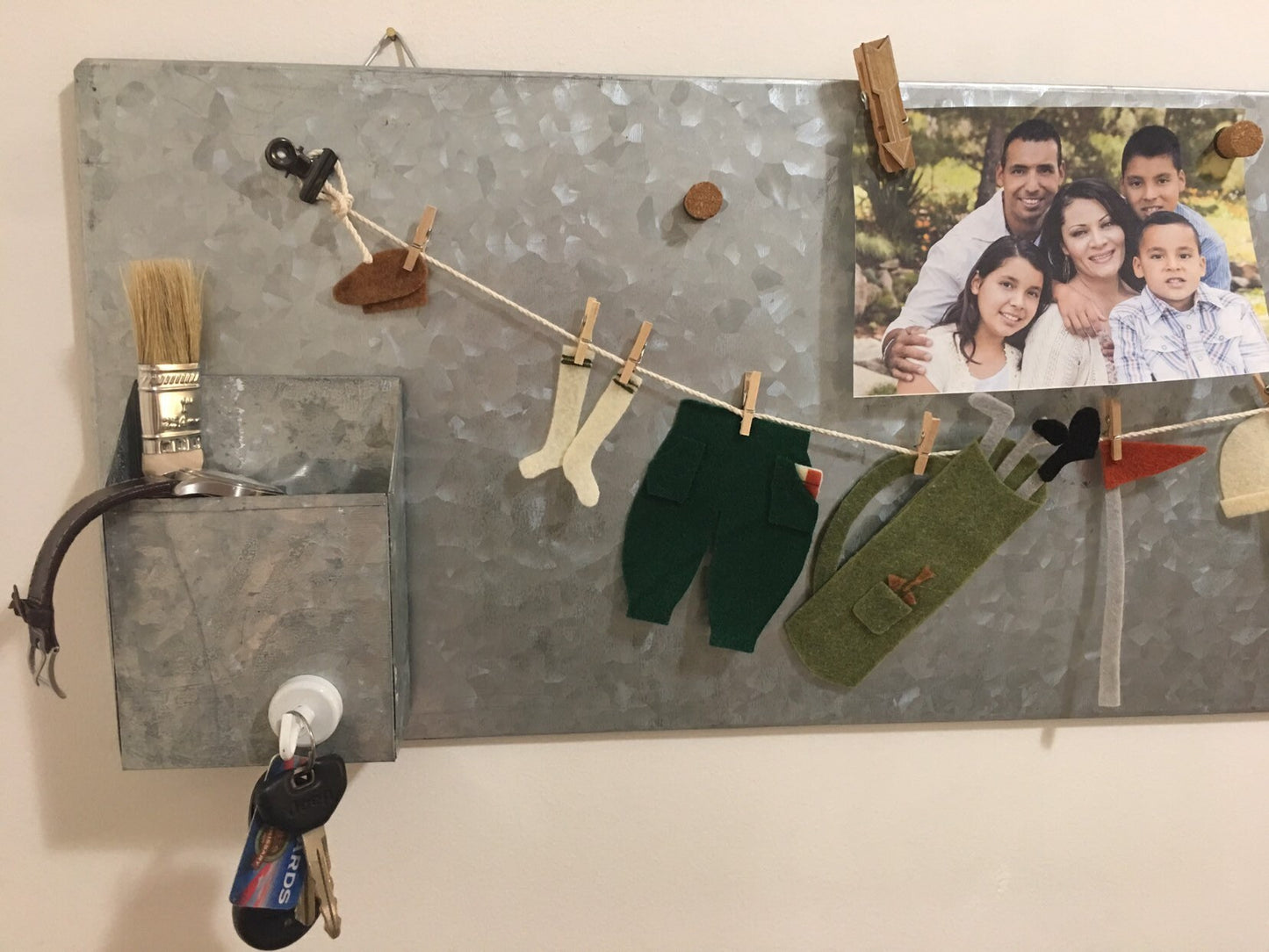 Miniature Felt Golfer's Clothesline Decoration Wall Hanging Banner Bunting Garland