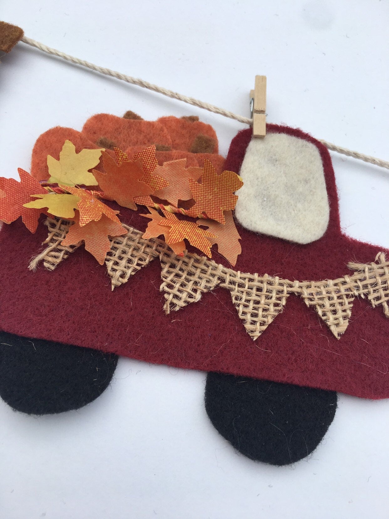 Fall Farm Banner Autumn Garland Bunting Clothesline Decoration