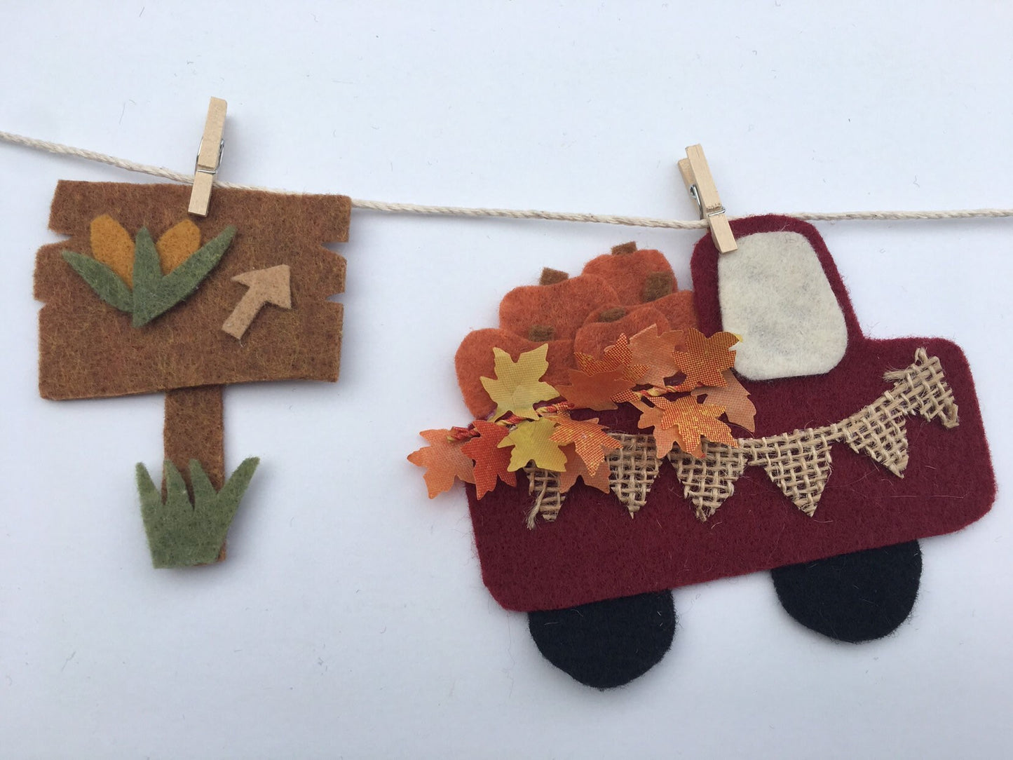 Fall Farm Banner Autumn Garland Bunting Clothesline Decoration