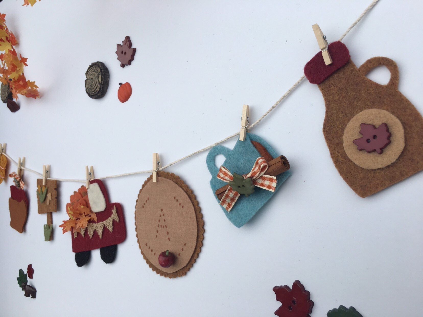 Fall Farm Banner Autumn Garland Bunting Clothesline Decoration