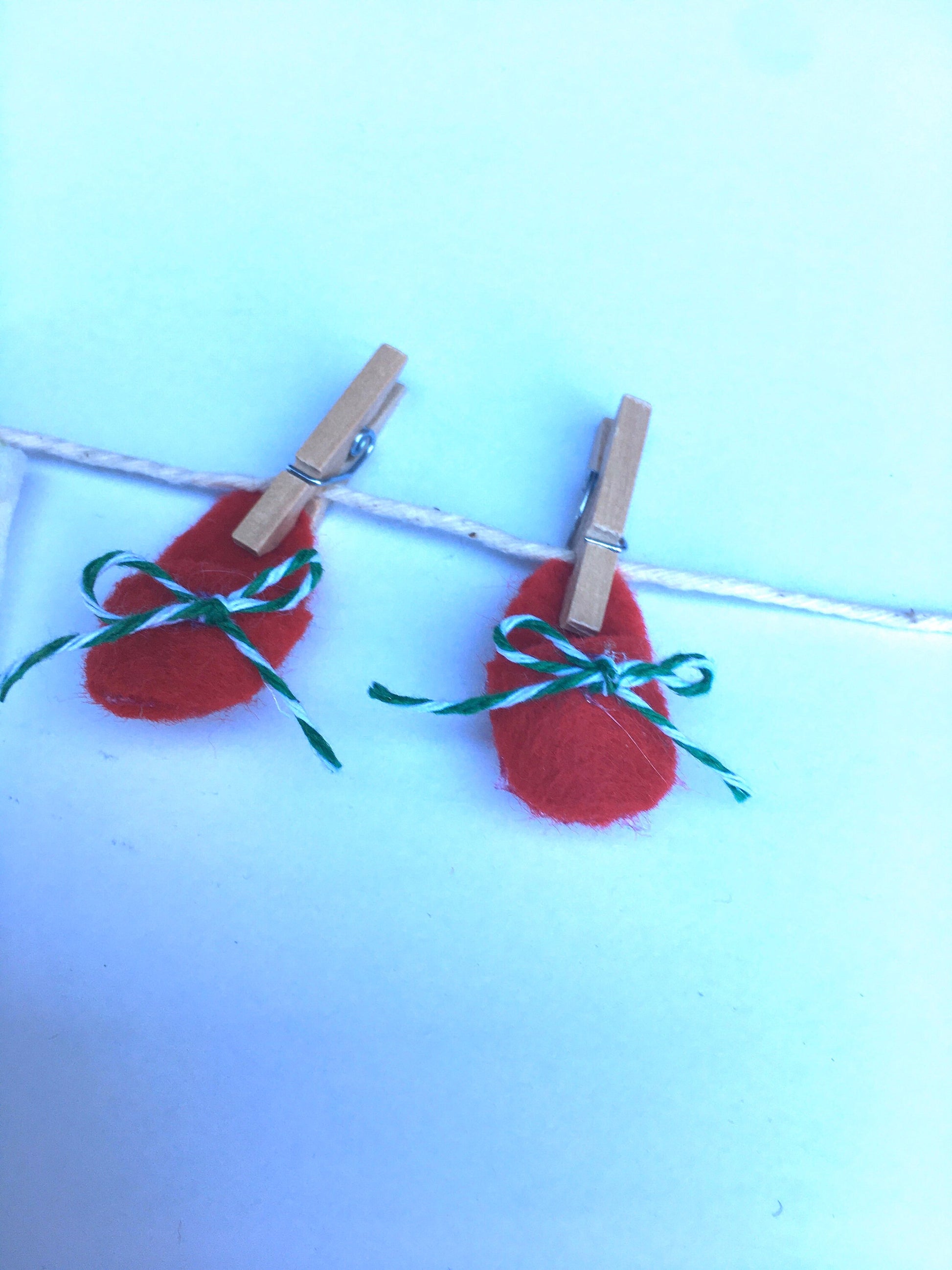 Vintage Christmas Pajamas Holiday Miniature Clothesline Banner Bunting Garland Wall Hanging Decoration