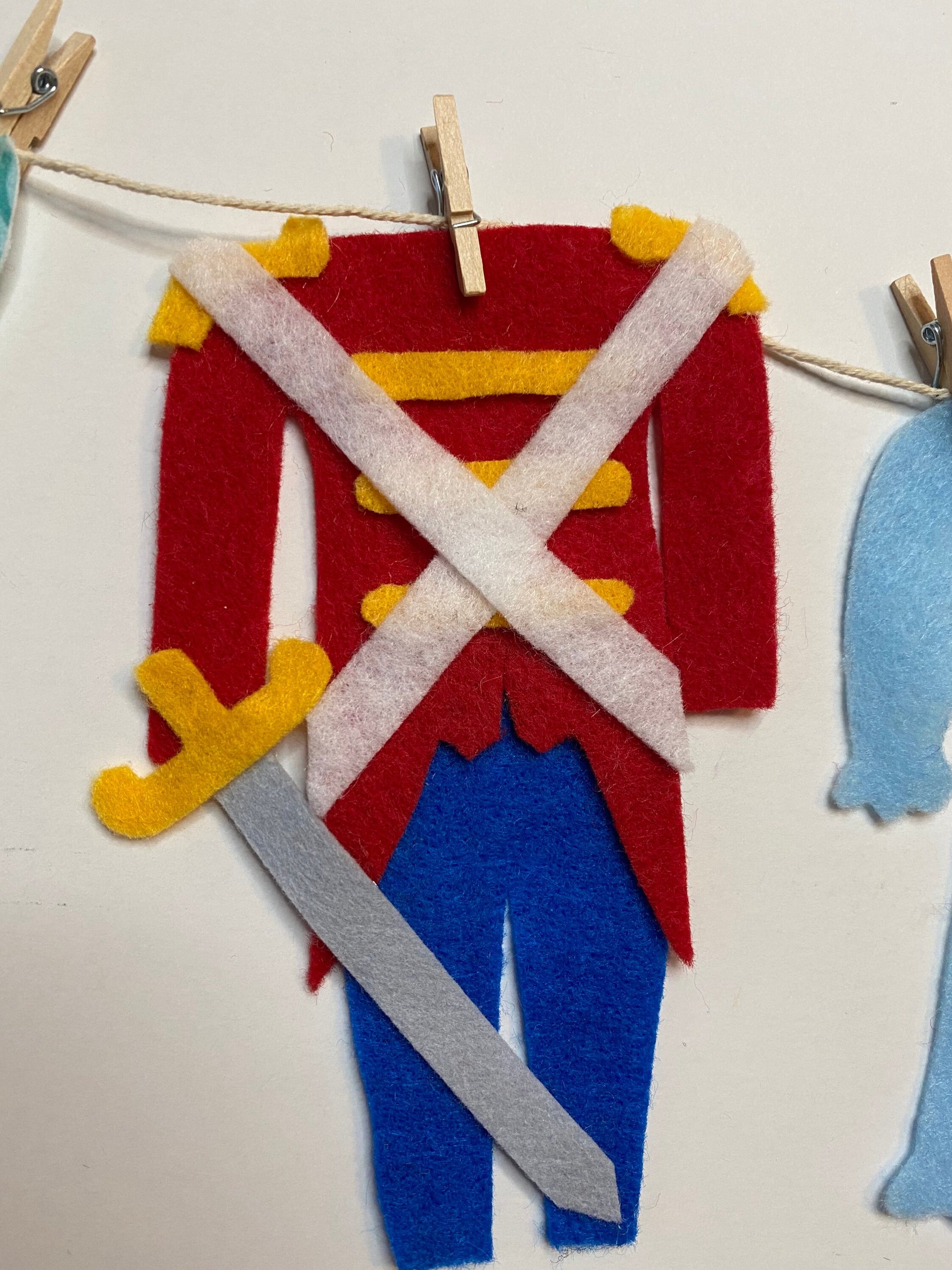 The Nutcracker Ballet Christmas Miniature Felt Banner Garland Bunting Wall Hanging Decoration