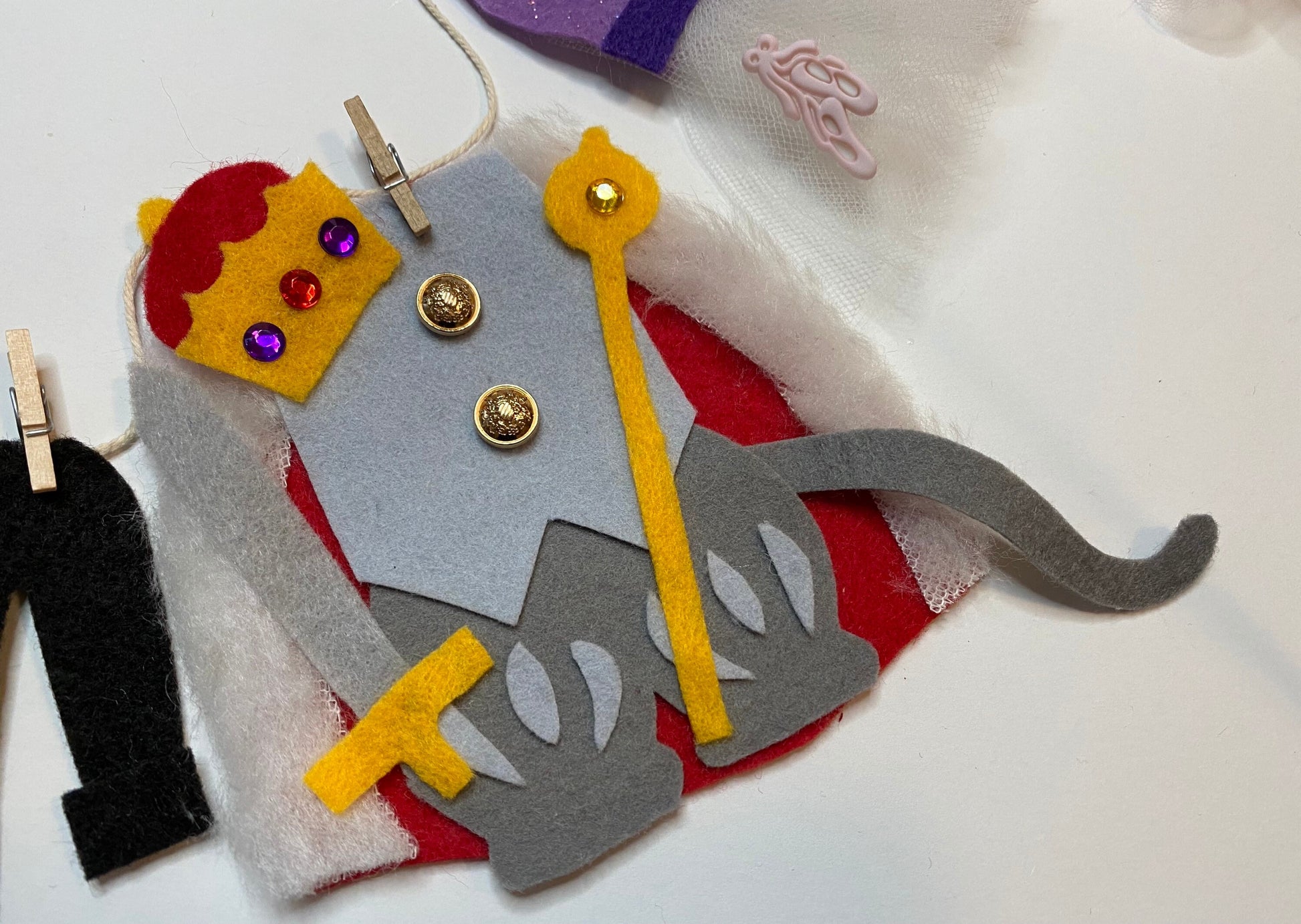 The Nutcracker Ballet Christmas Miniature Felt Banner Garland Bunting Wall Hanging Decoration