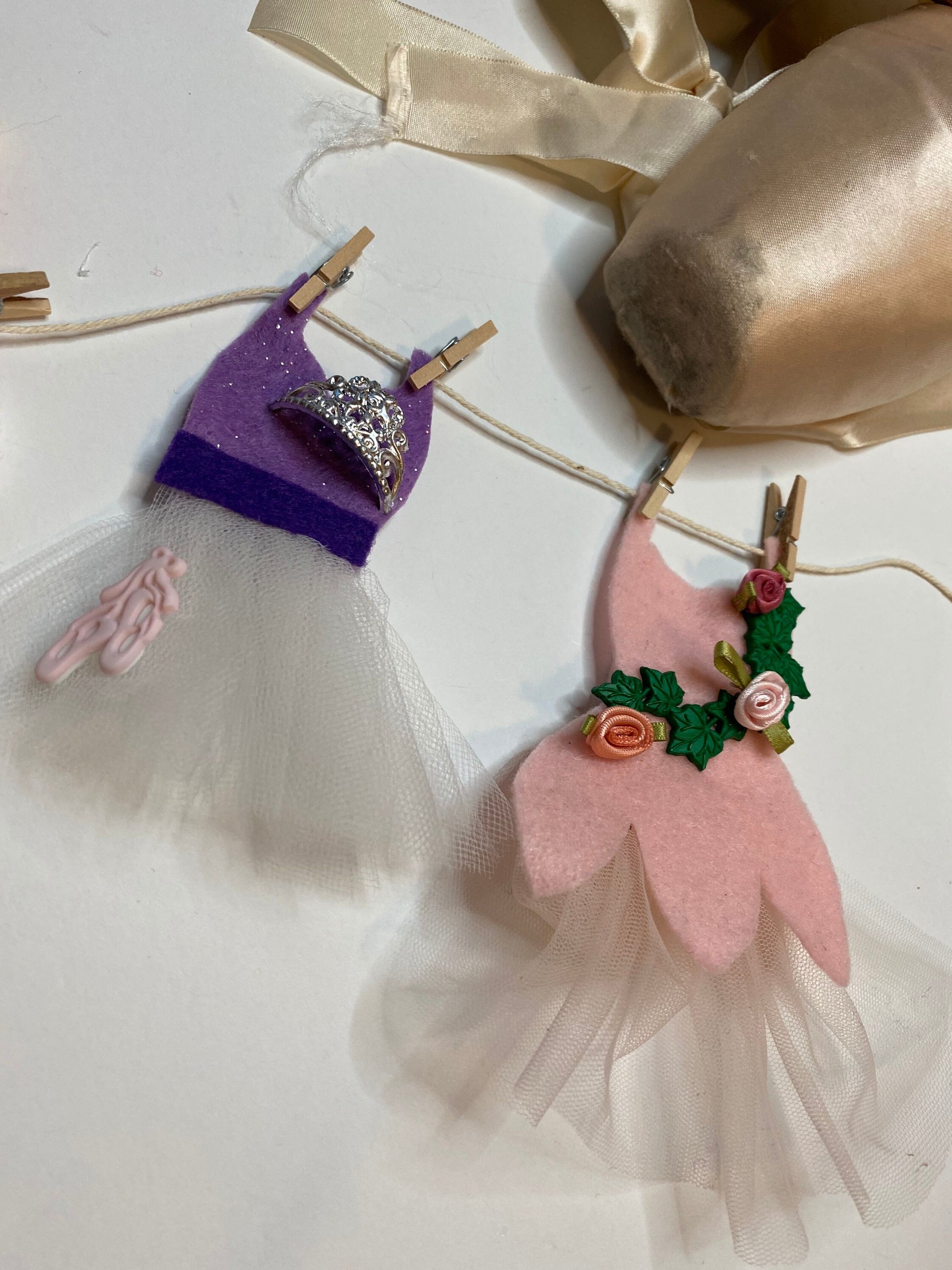 The Nutcracker Ballet Christmas Miniature Felt Banner Garland Bunting Wall Hanging Decoration