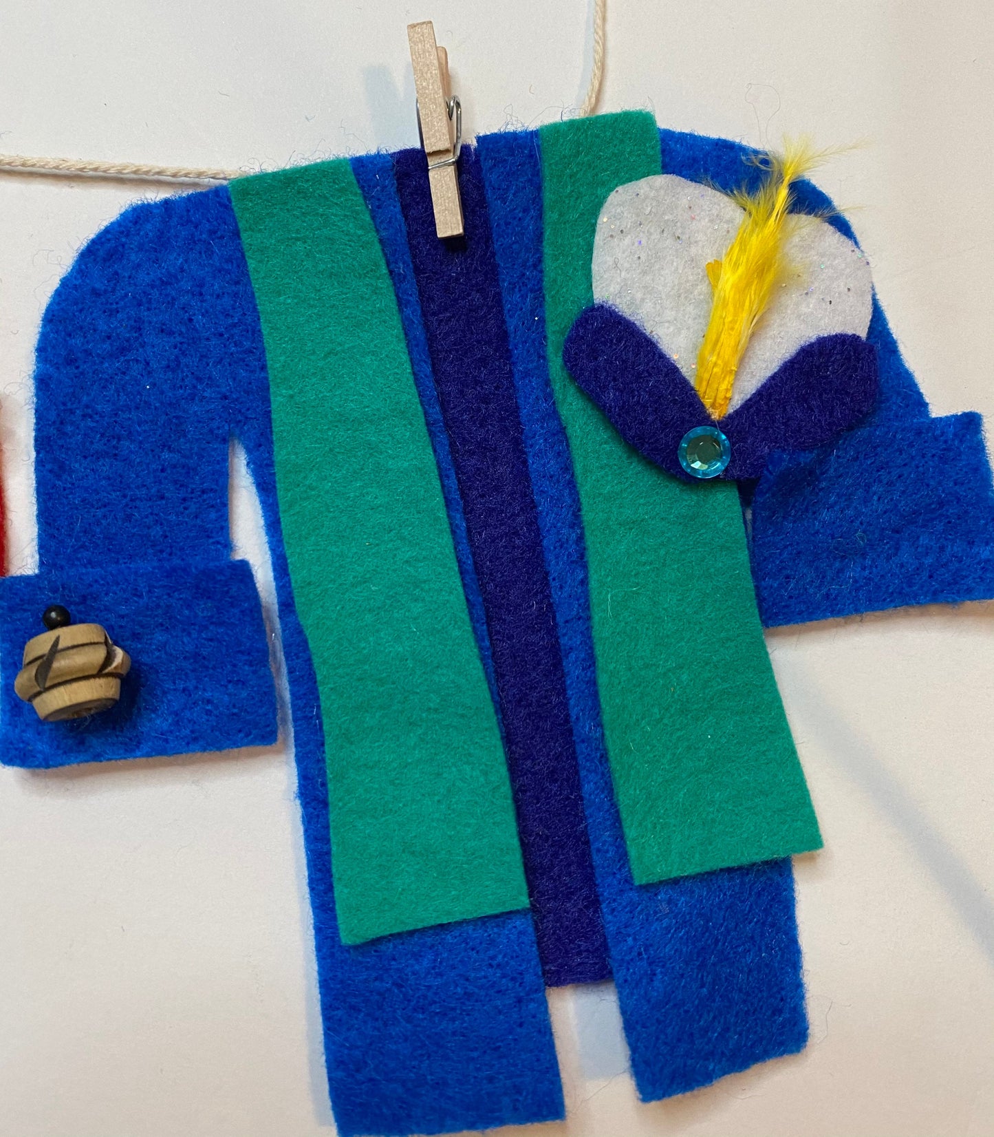 The Nativity Christmas Miniature Felt Clothesline Banner Garland Bunting Wall Hanging or Fireplace Mantel Decoration