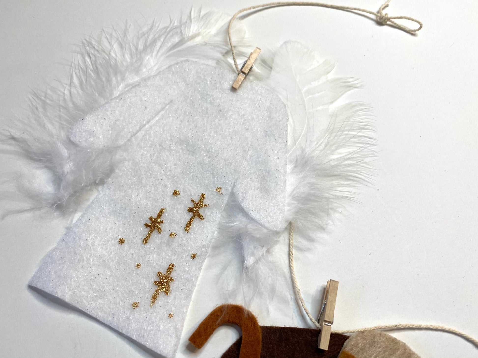 The Nativity Christmas Miniature Felt Clothesline Banner Garland Bunting Wall Hanging or Fireplace Mantel Decoration