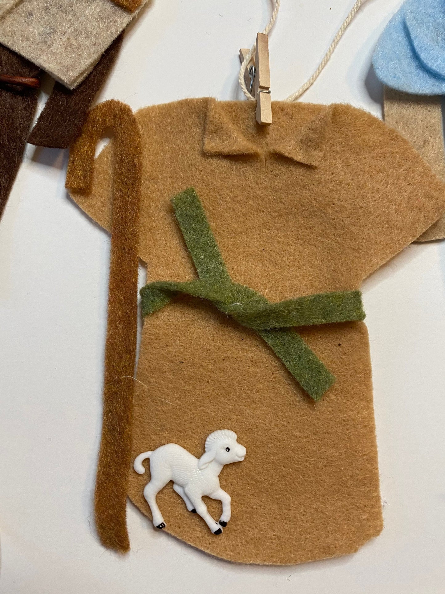 The Nativity Christmas Miniature Felt Clothesline Banner Garland Bunting Wall Hanging or Fireplace Mantel Decoration