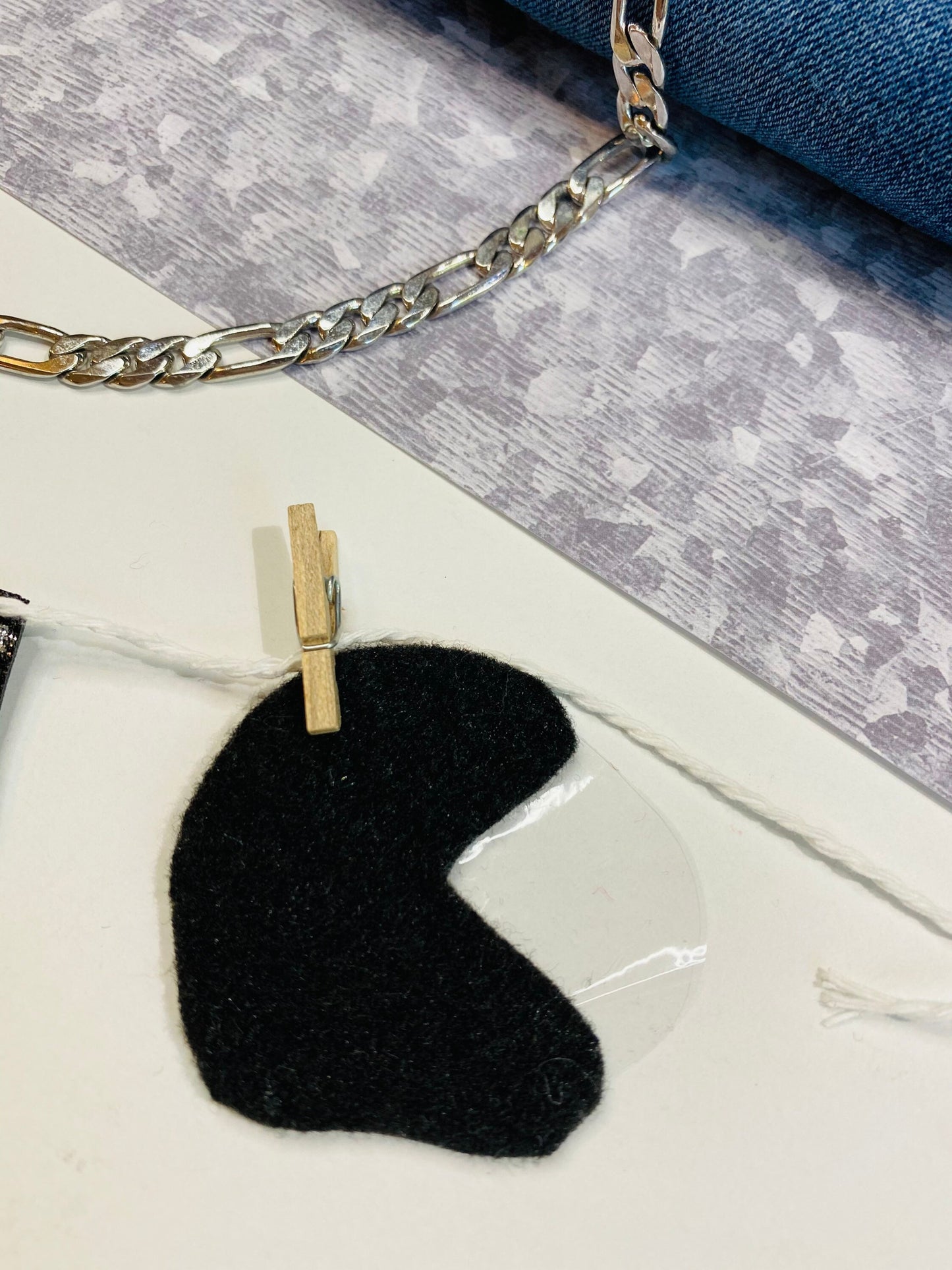 Biker Dad Motorcycle Man Miniature Felt Clothesline Banner Garland Bunting Wall Hanging Decoration for Father’s Day