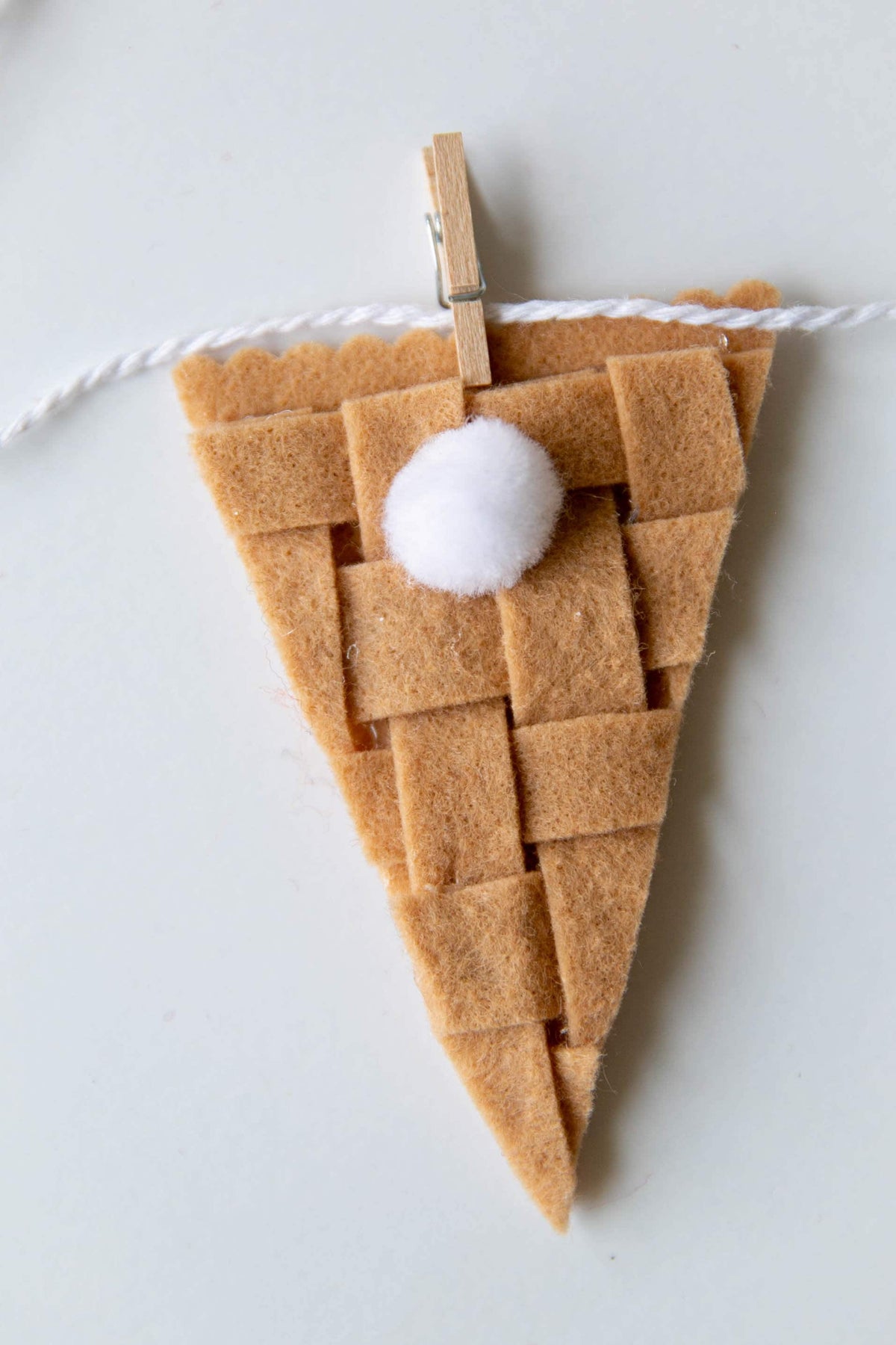 Apple Pie Fall Baking Miniature Felt Clothesline Autumn Banner Bakery Bunting Garland Wall Hanging Decoration