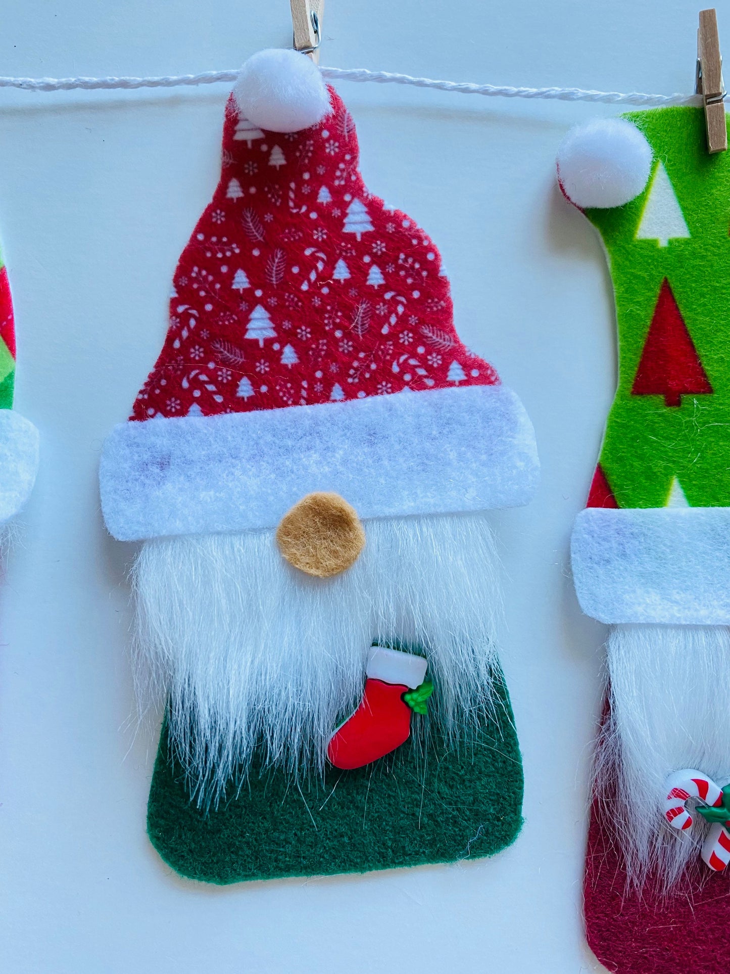Christmas Gnomes Felt Banner