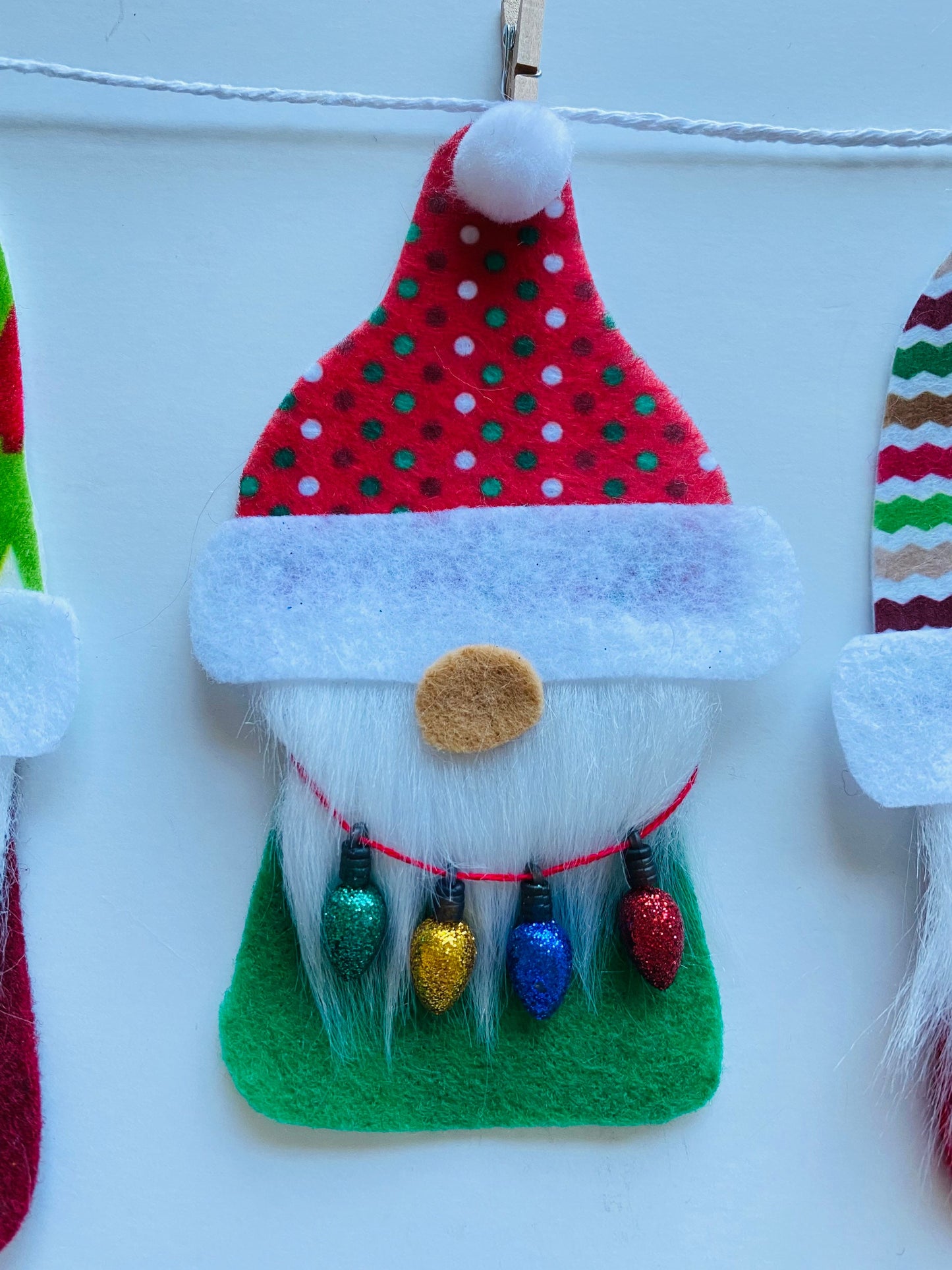 Christmas Gnomes Felt Banner