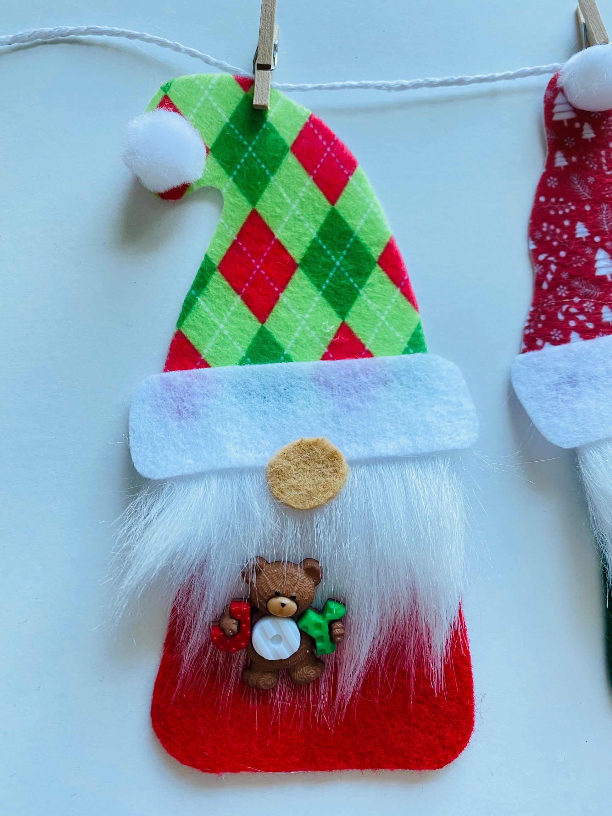 Christmas Gnomes Felt Banner