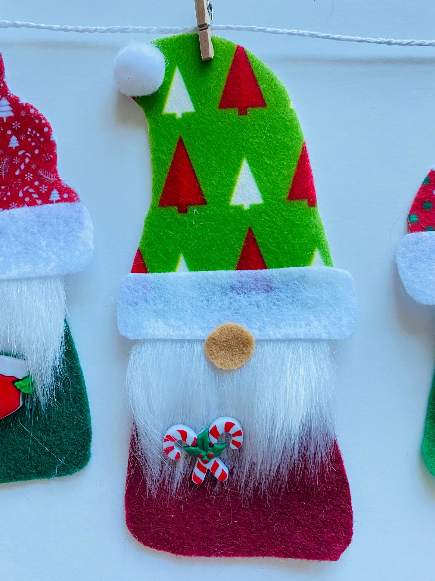 Christmas Gnomes Felt Banner