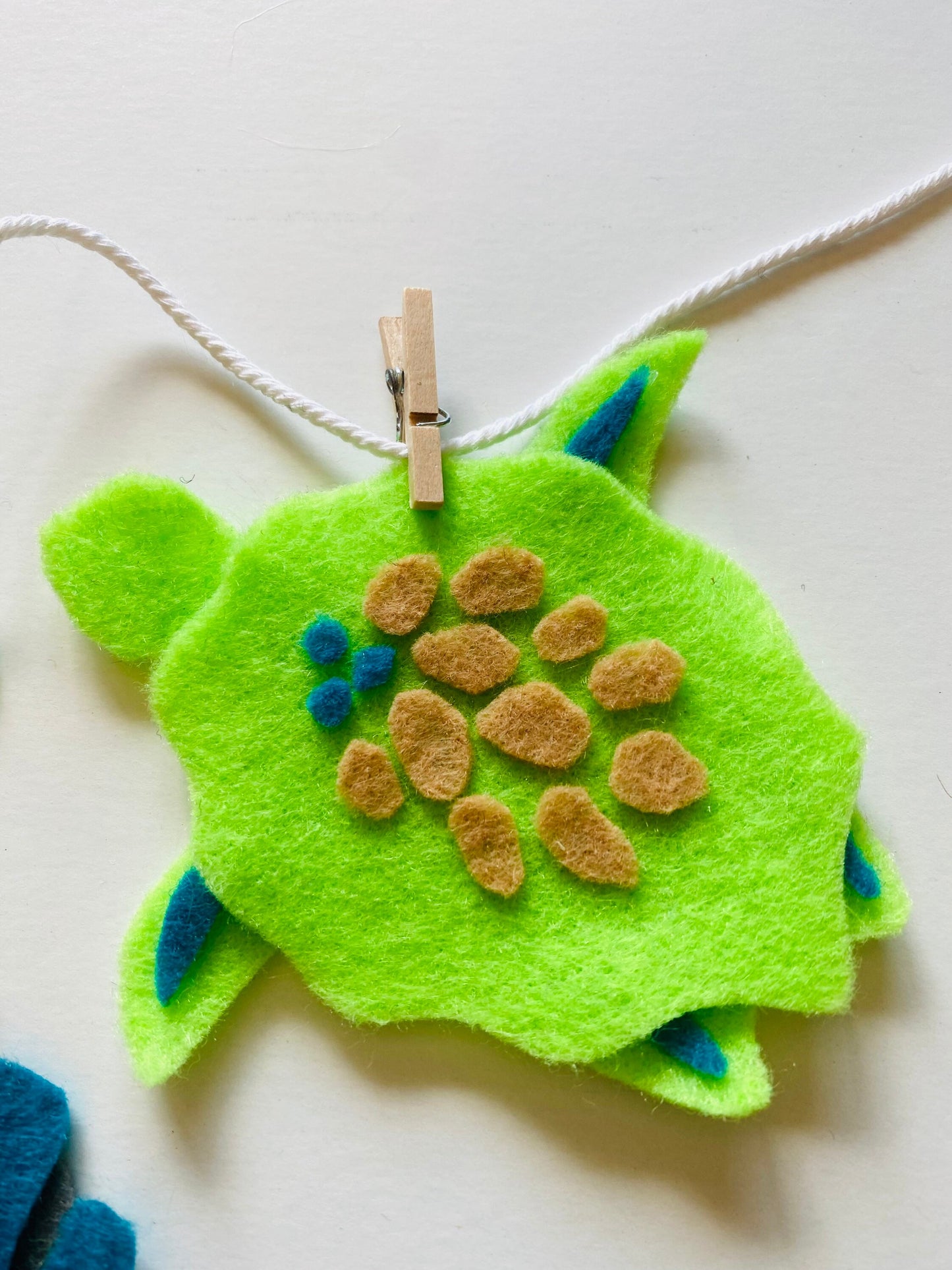 Scuba Diver Miniature Felt Clothesline Banner Wetsuit Bunting Coral Reef Garland Ocean Wall Hanging Decoration for Parties