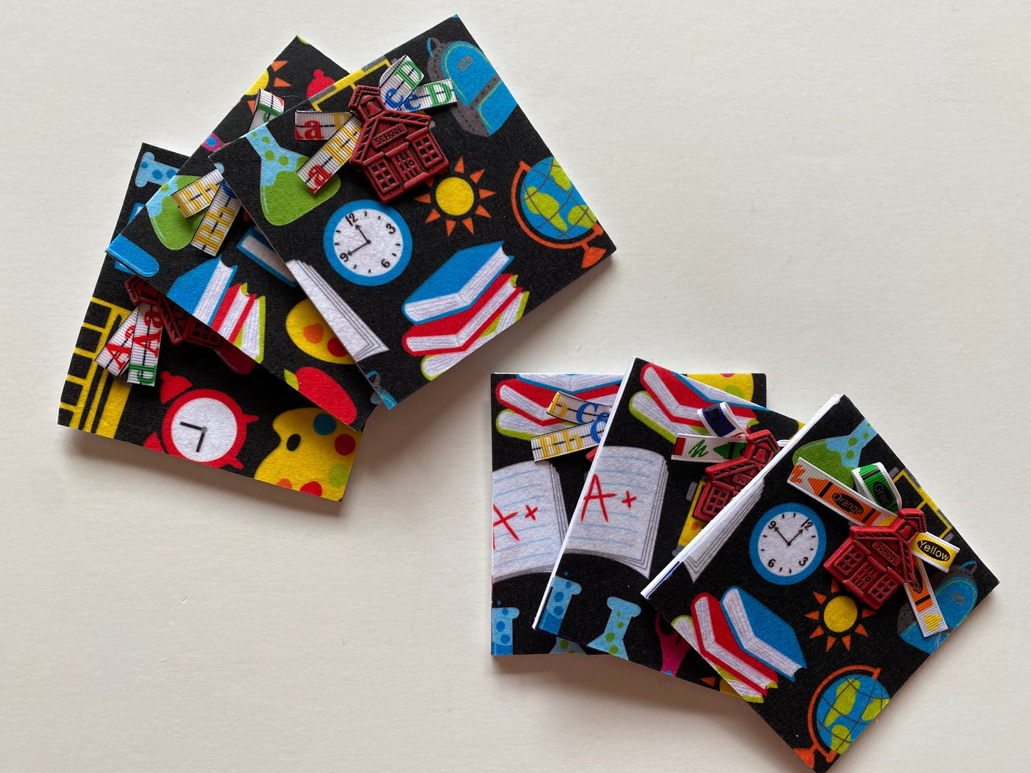 School Themed Notepad, Single Blank Book for Teacher Gift, First Day of School Gift, Student Gift Set of 24