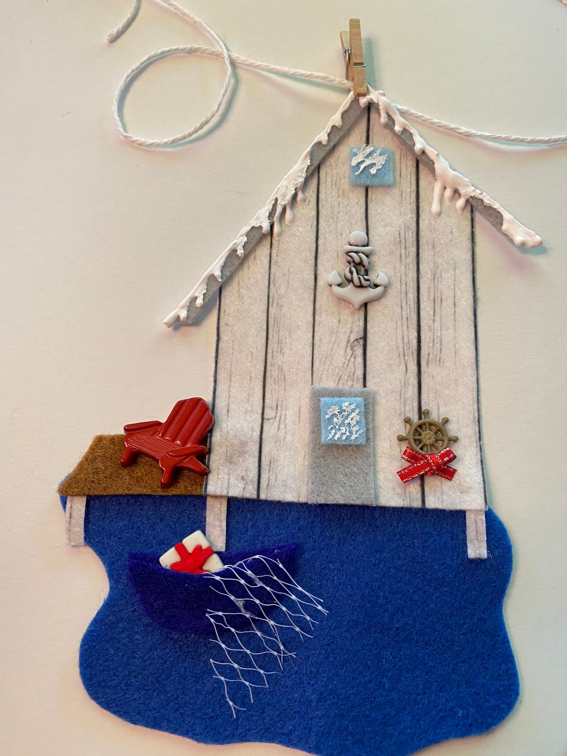 Snowy Christmas Village Banner Garland Holiday Bunting Wall Hanging Decoration for December