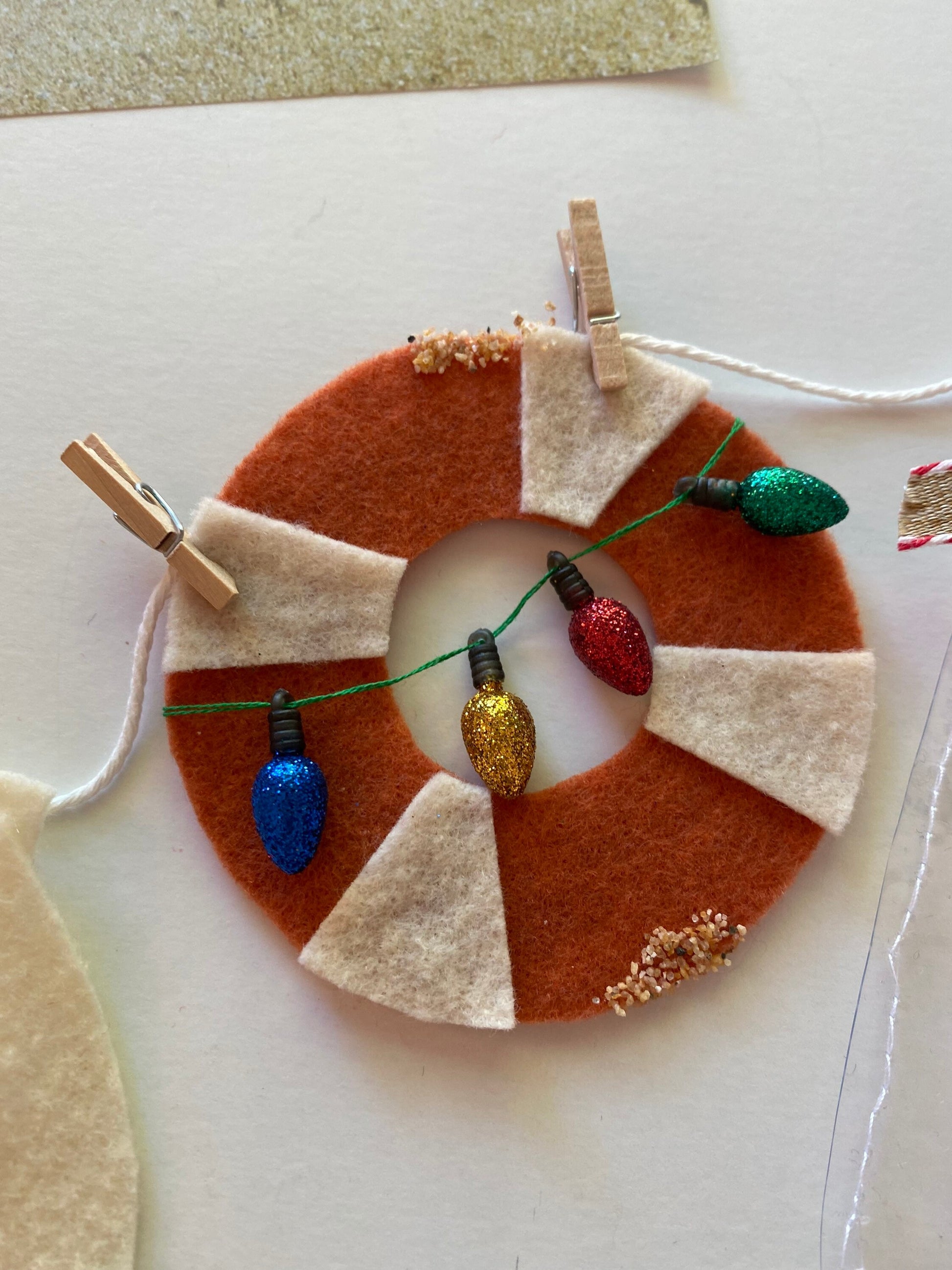 Nautical Beach Christmas Felt Banner Garland Bunting Wall Hanging Decoration