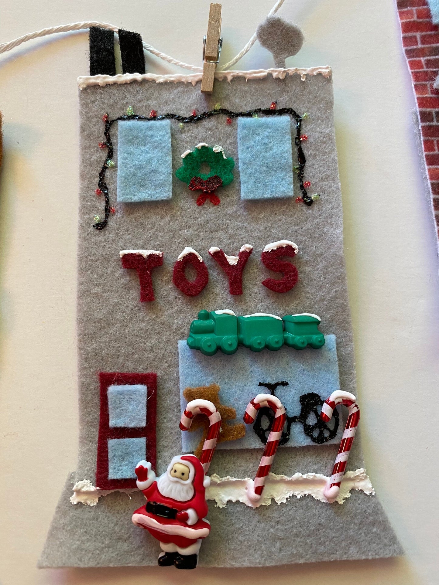 Snowy Christmas Village Banner Garland Holiday Bunting Wall Hanging Decoration for December