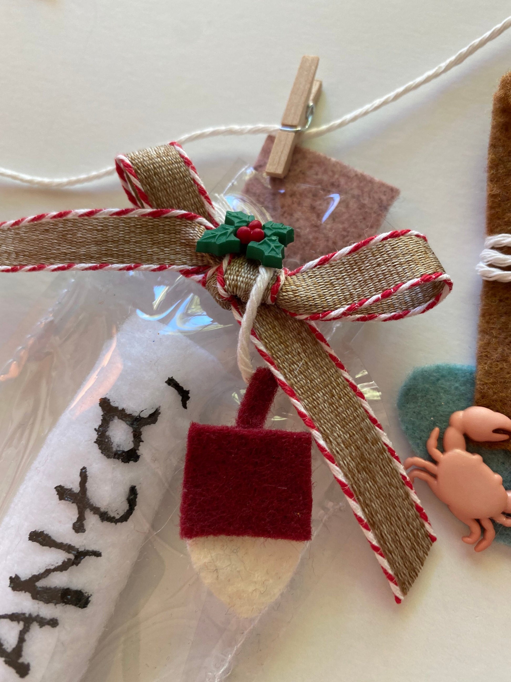 Nautical Beach Christmas Felt Banner Garland Bunting Wall Hanging Decoration