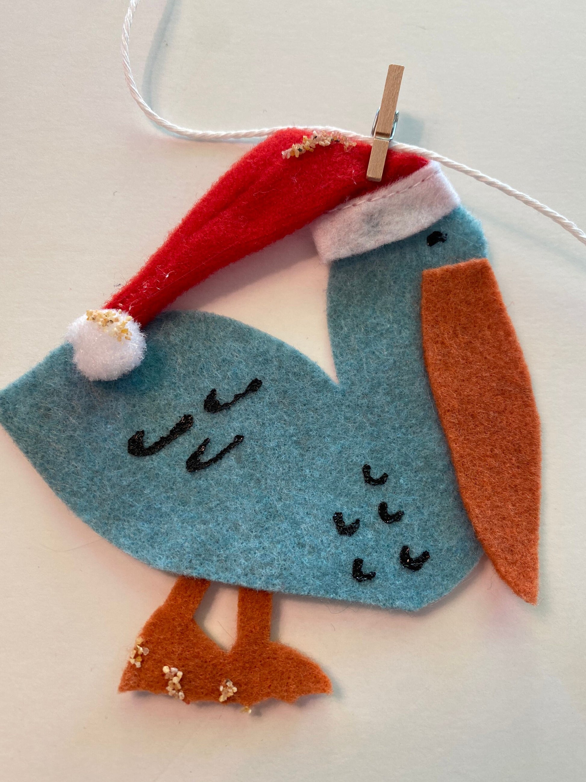 Nautical Beach Christmas Felt Banner Garland Bunting Wall Hanging Decoration