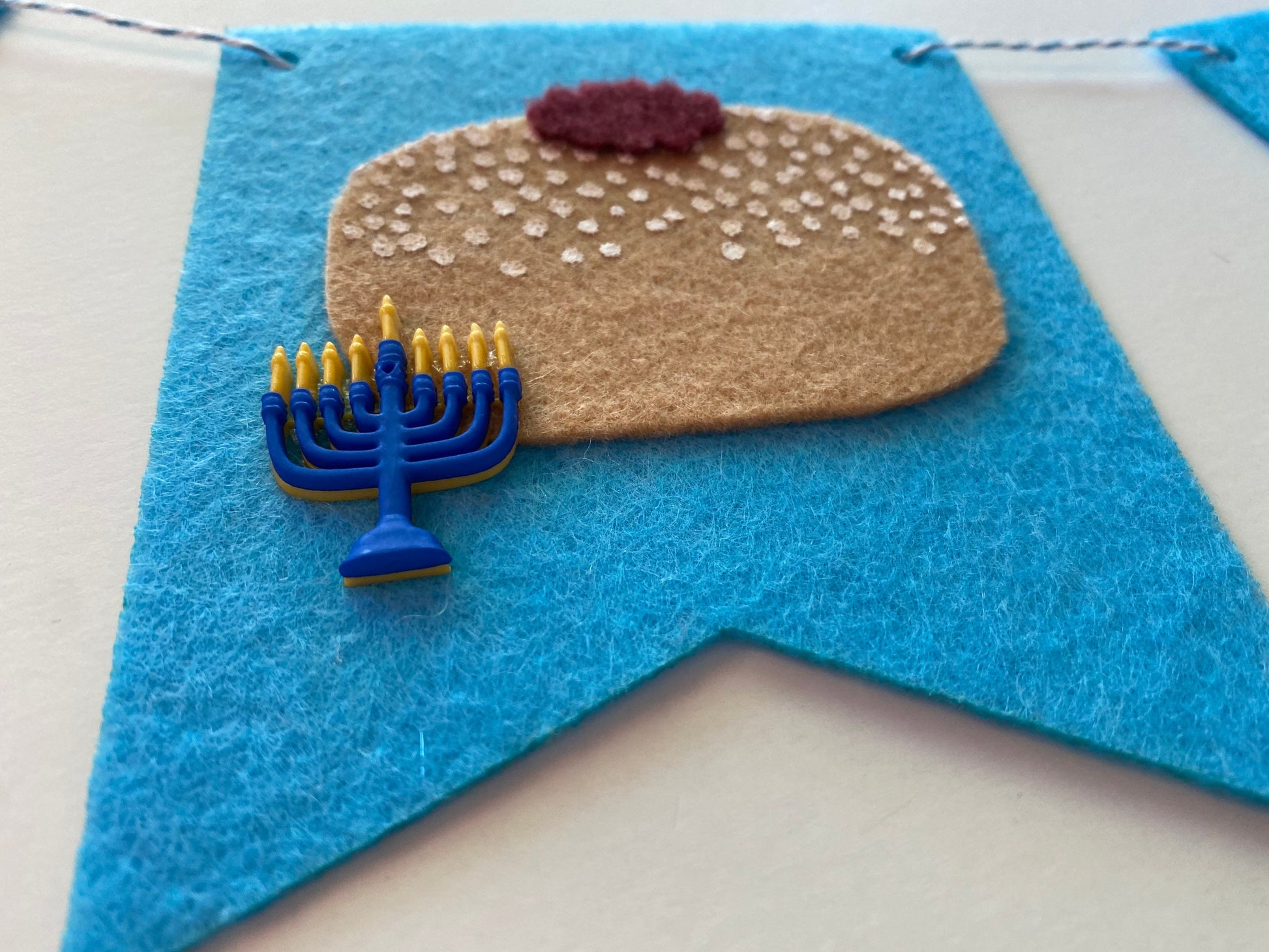 Hanukkah Felt Banner Garland Bunting Wall Hanging Decoration for December Jewish Holiday