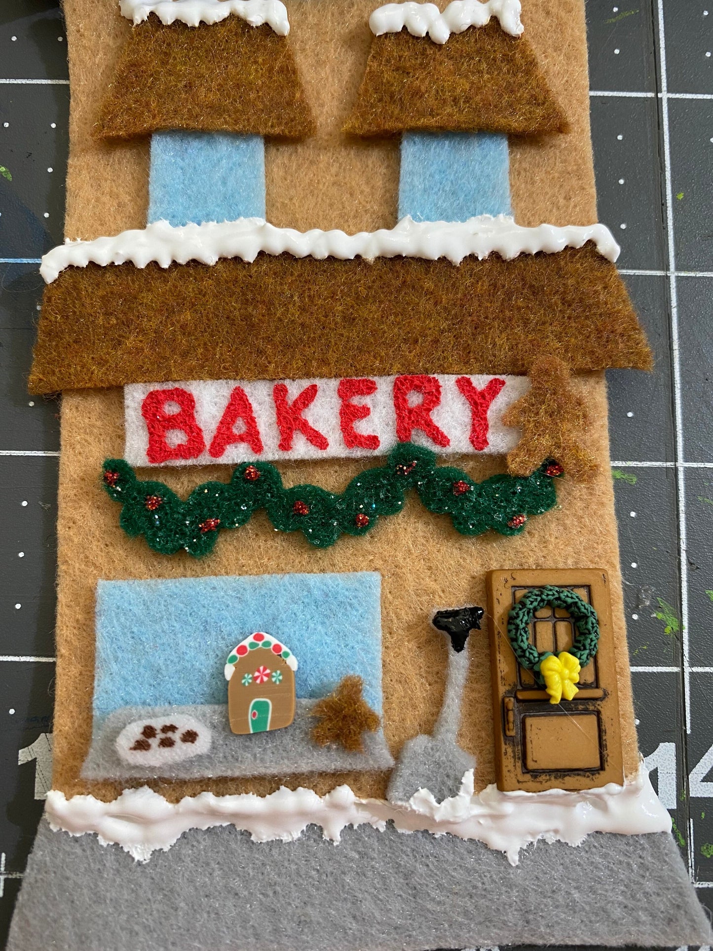 Snowy Christmas Village Banner Garland Holiday Bunting Wall Hanging Decoration for December