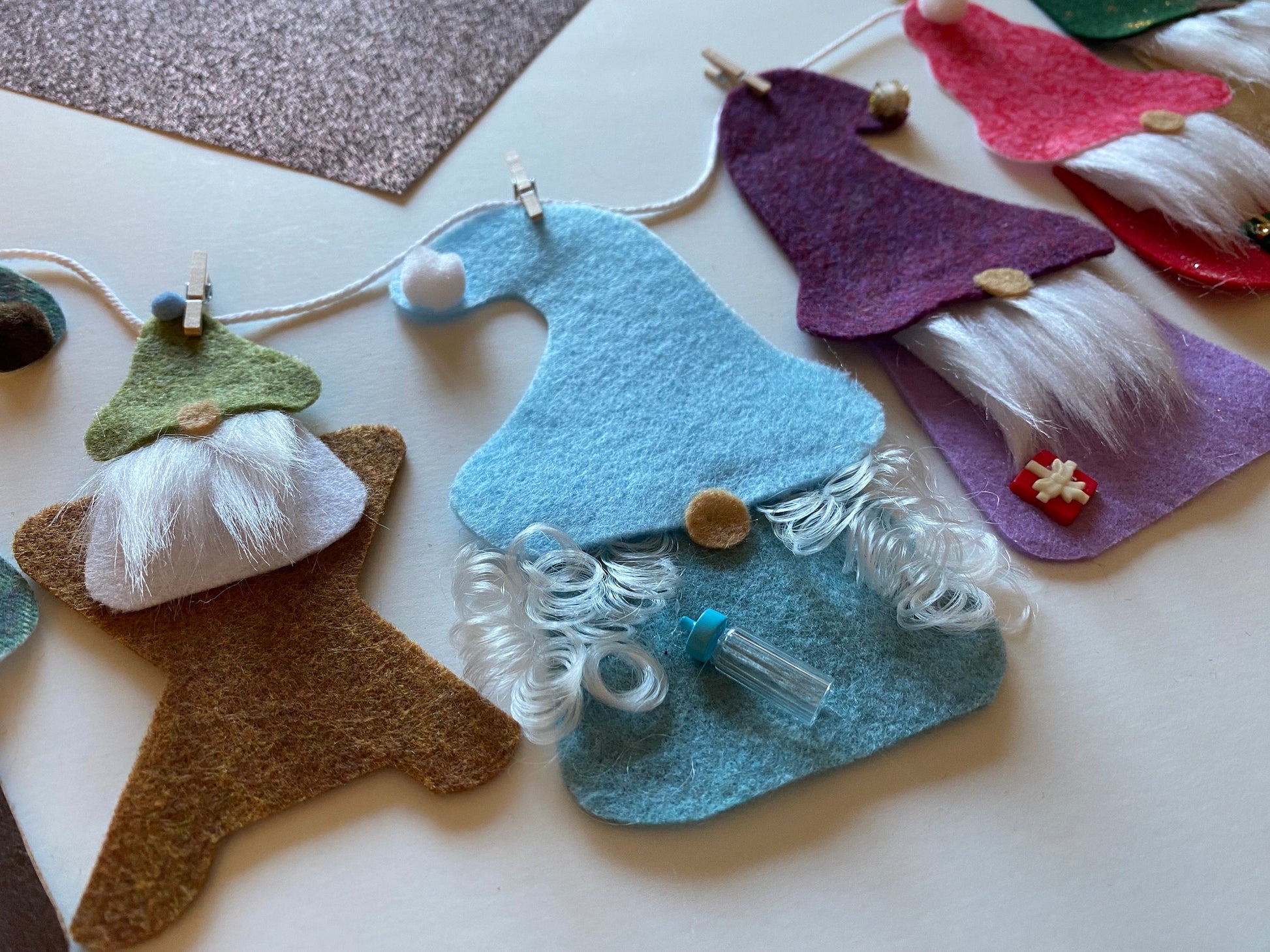 Gnome Nativity Christmas Banner, Bunting, Garland, Decoration