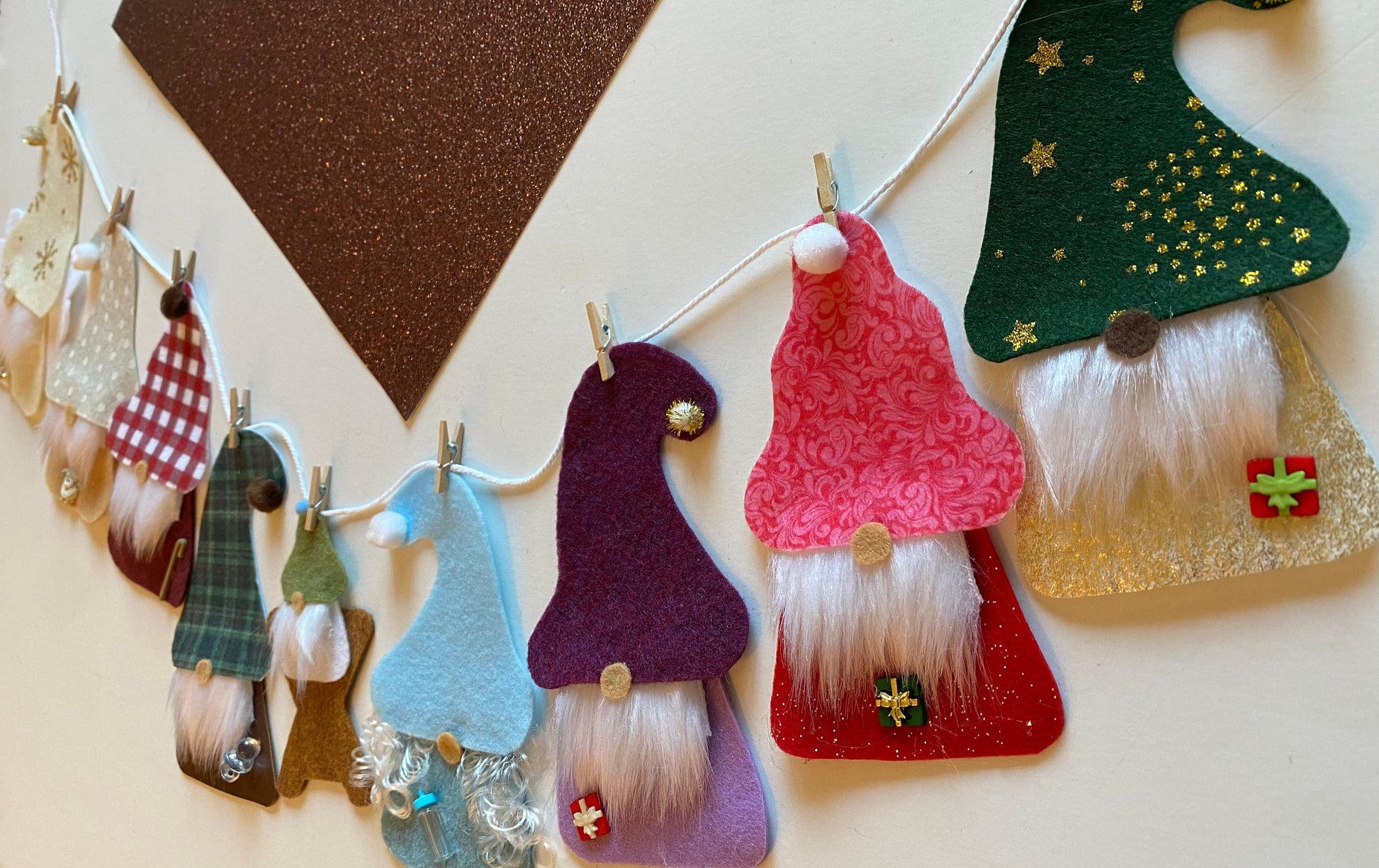 Gnome Nativity Christmas Banner, Bunting, Garland, Decoration