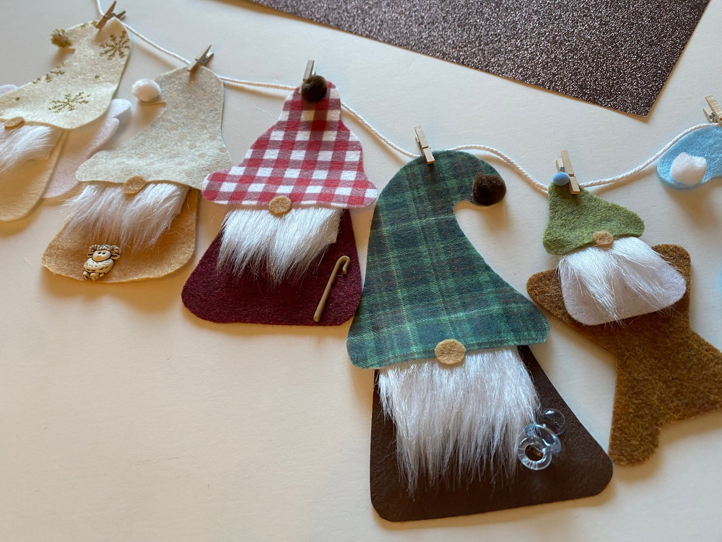 Gnome Nativity Christmas Banner, Bunting, Garland, Decoration