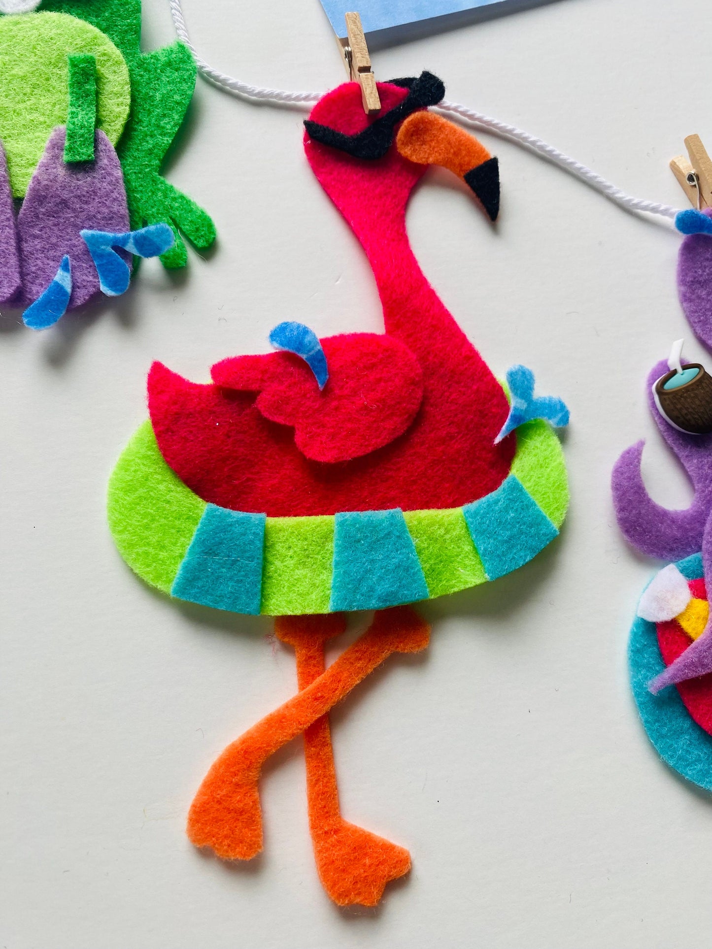 Pool Party Animal Banner, Tropical Creatures Garland, Summer Fun Bunting for Decoration