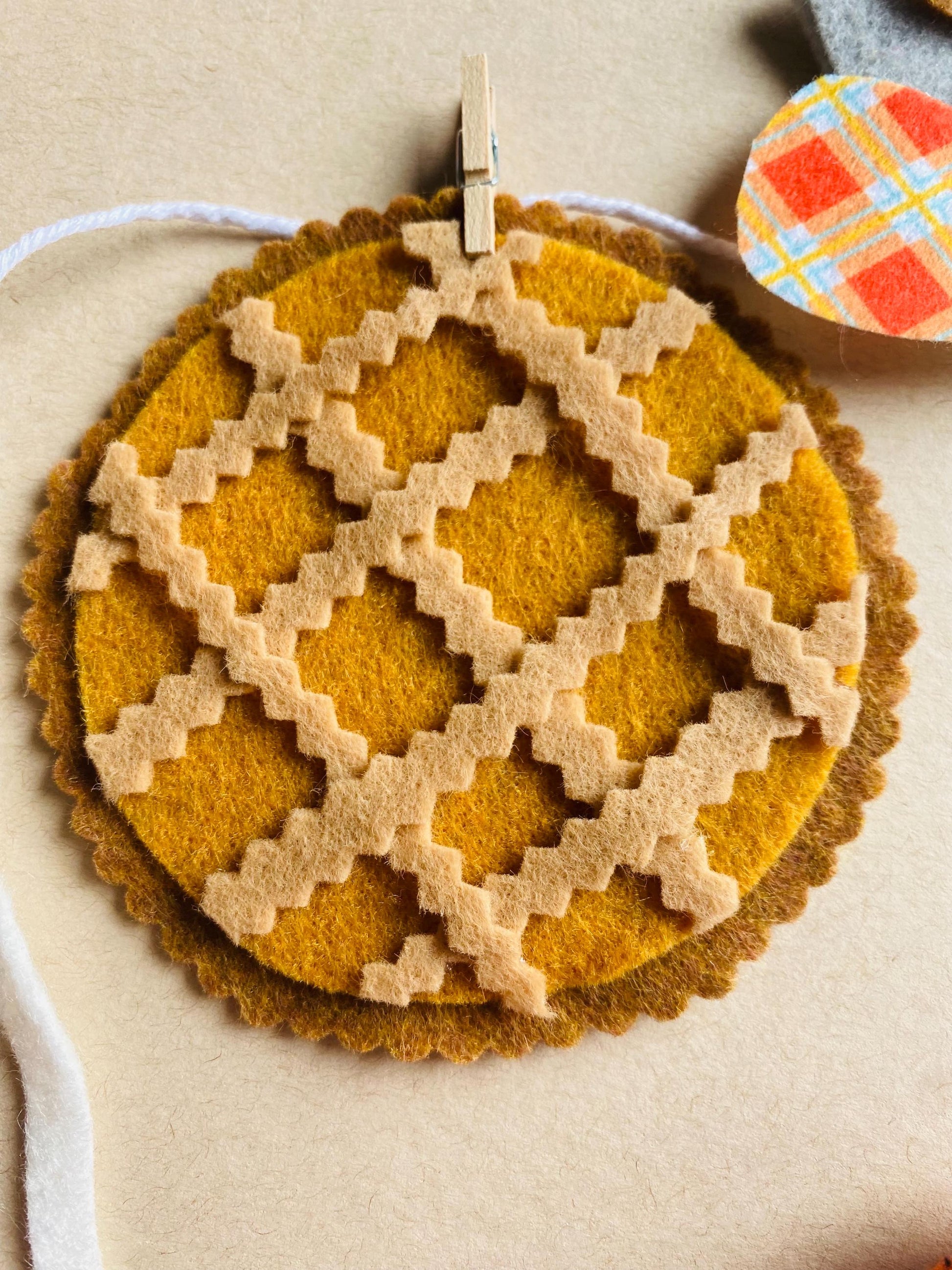 Fall Pumpkin Spice Miniature Clothesline Decoration Banner Garland Felt Bunting Autumn Harvest