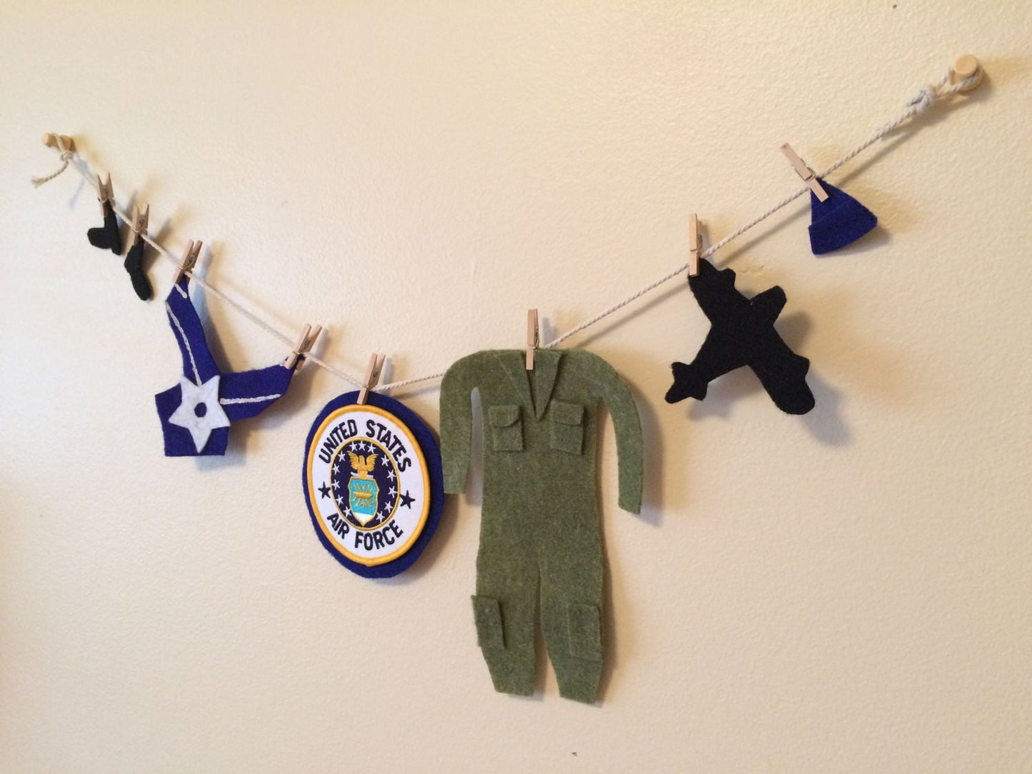 United States Air Force Miniature Felt Clothesline