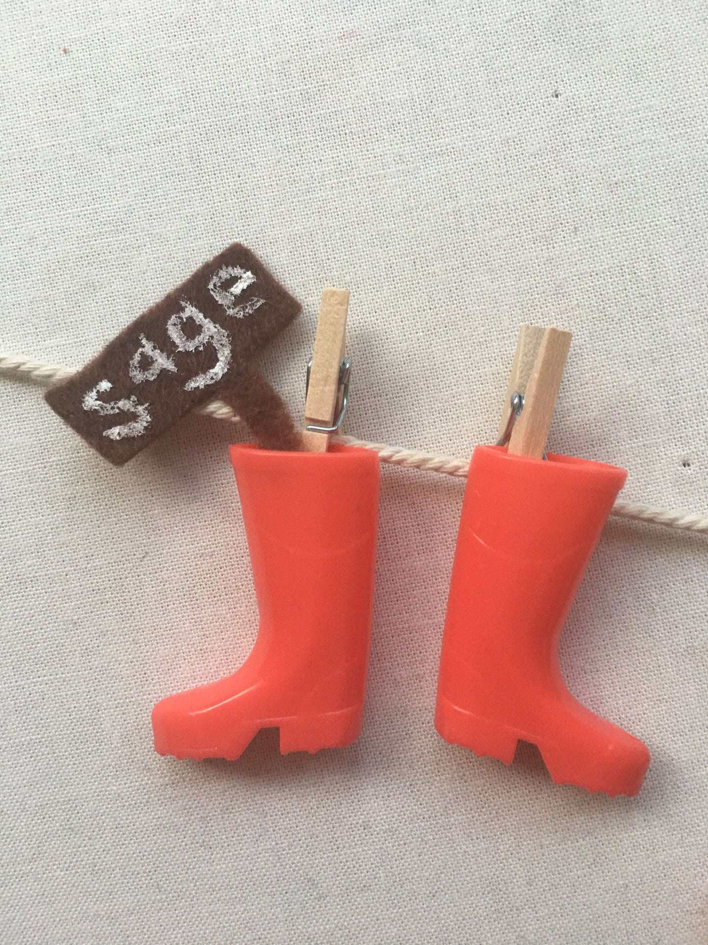 Gardening Miniature Felt Clothesline Banner Garland Bunting Decoration