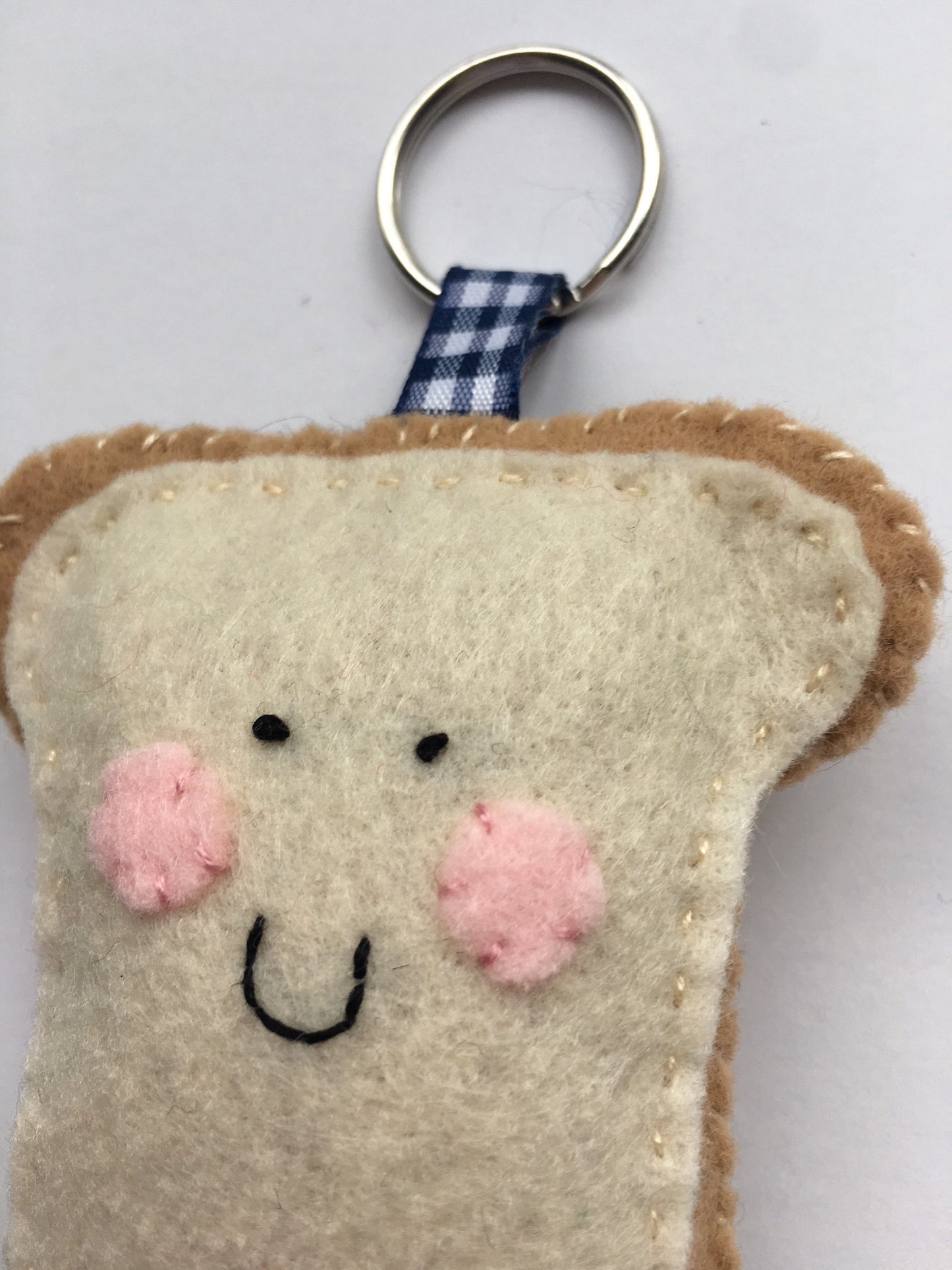 Happy Slice of Bread/Toast Keychain