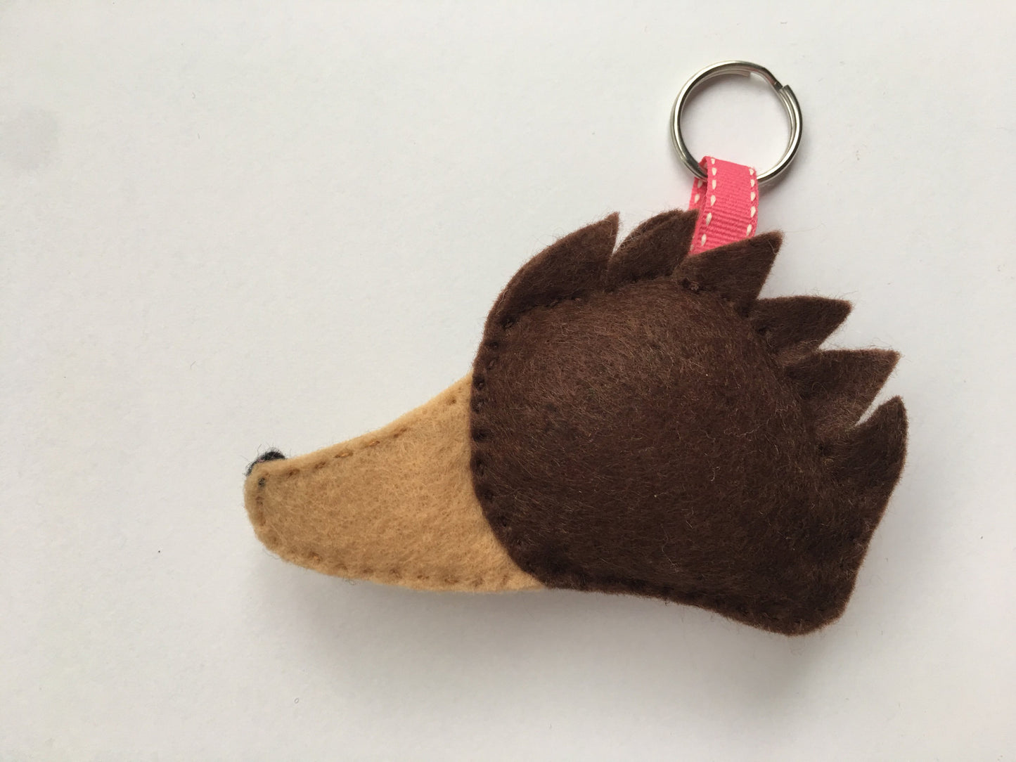 Hedgehog Felt Keychain Woodland Stuffed Animal Keychain for Kids Backpack Keychains Accessories Large Keychain