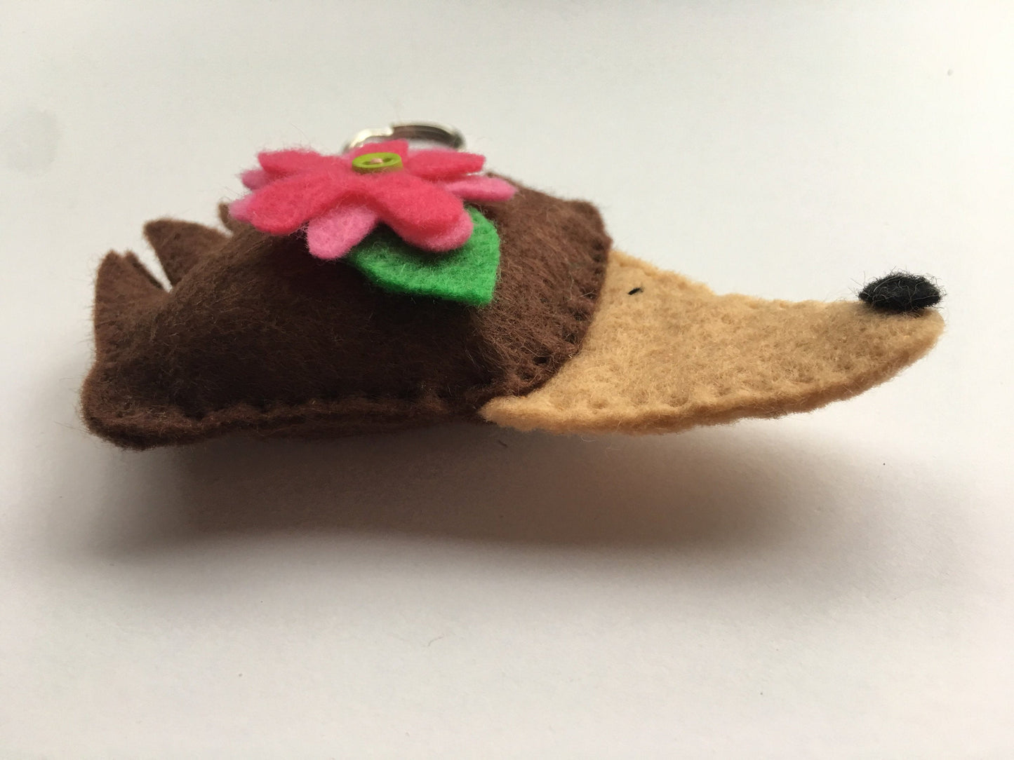 Hedgehog Felt Keychain Woodland Stuffed Animal Keychain for Kids Backpack Keychains Accessories Large Keychain