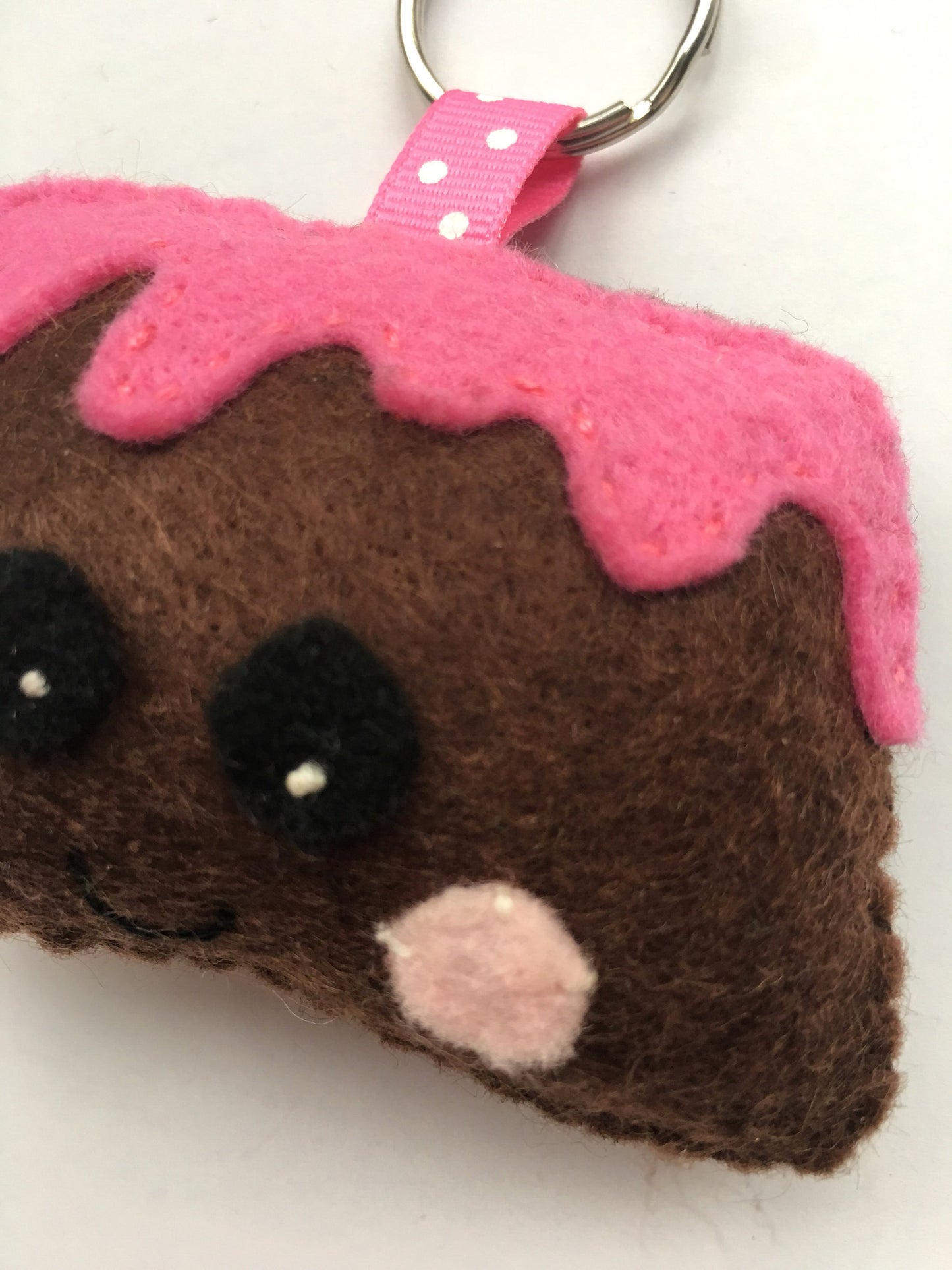 Chocolate Dessert Kawaii Felt Keychain Backpack Accesory Large Keychain Backpack Keychains Brownie Fudge