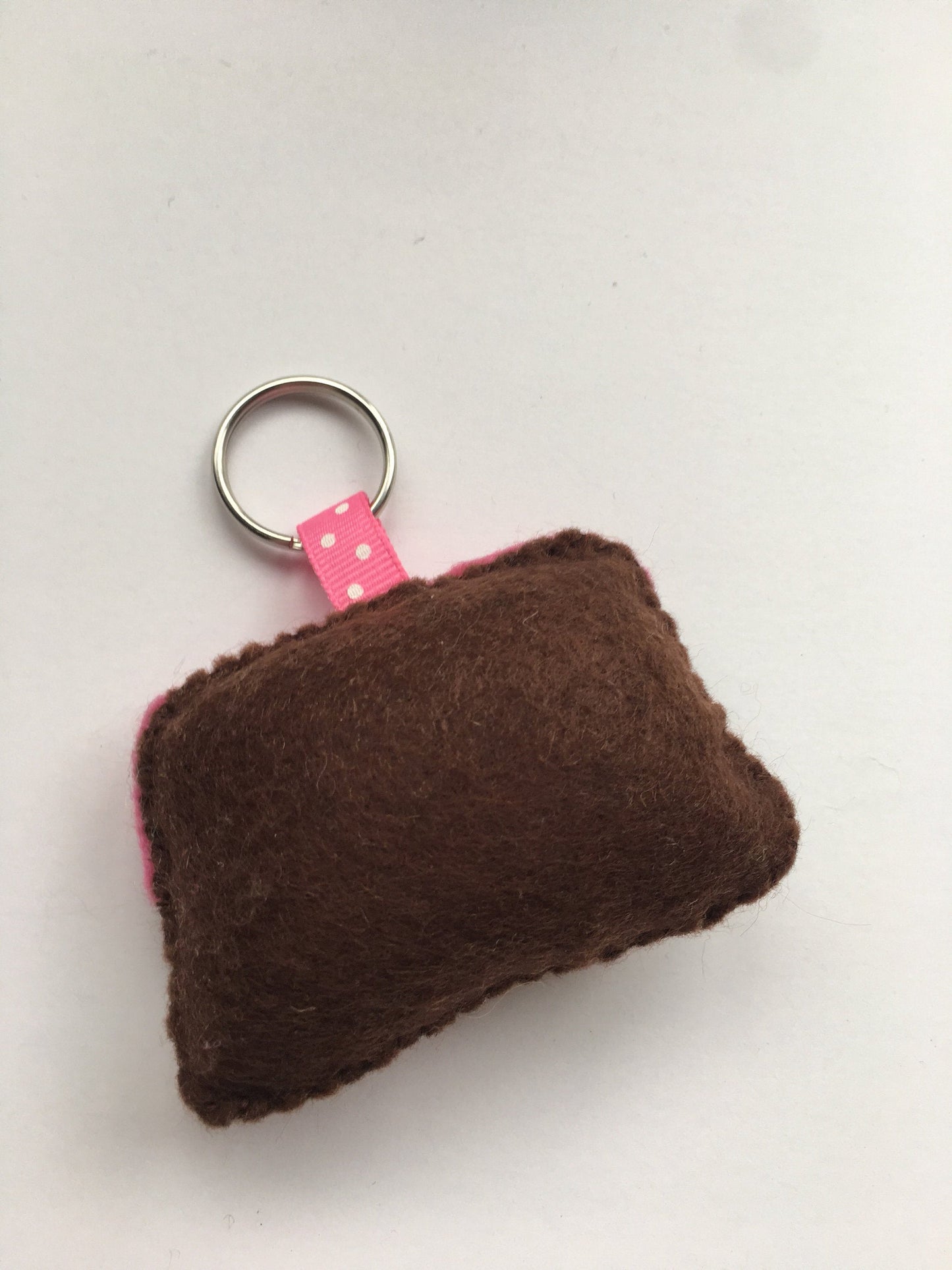 Chocolate Dessert Kawaii Felt Keychain Backpack Accesory Large Keychain Backpack Keychains Brownie Fudge