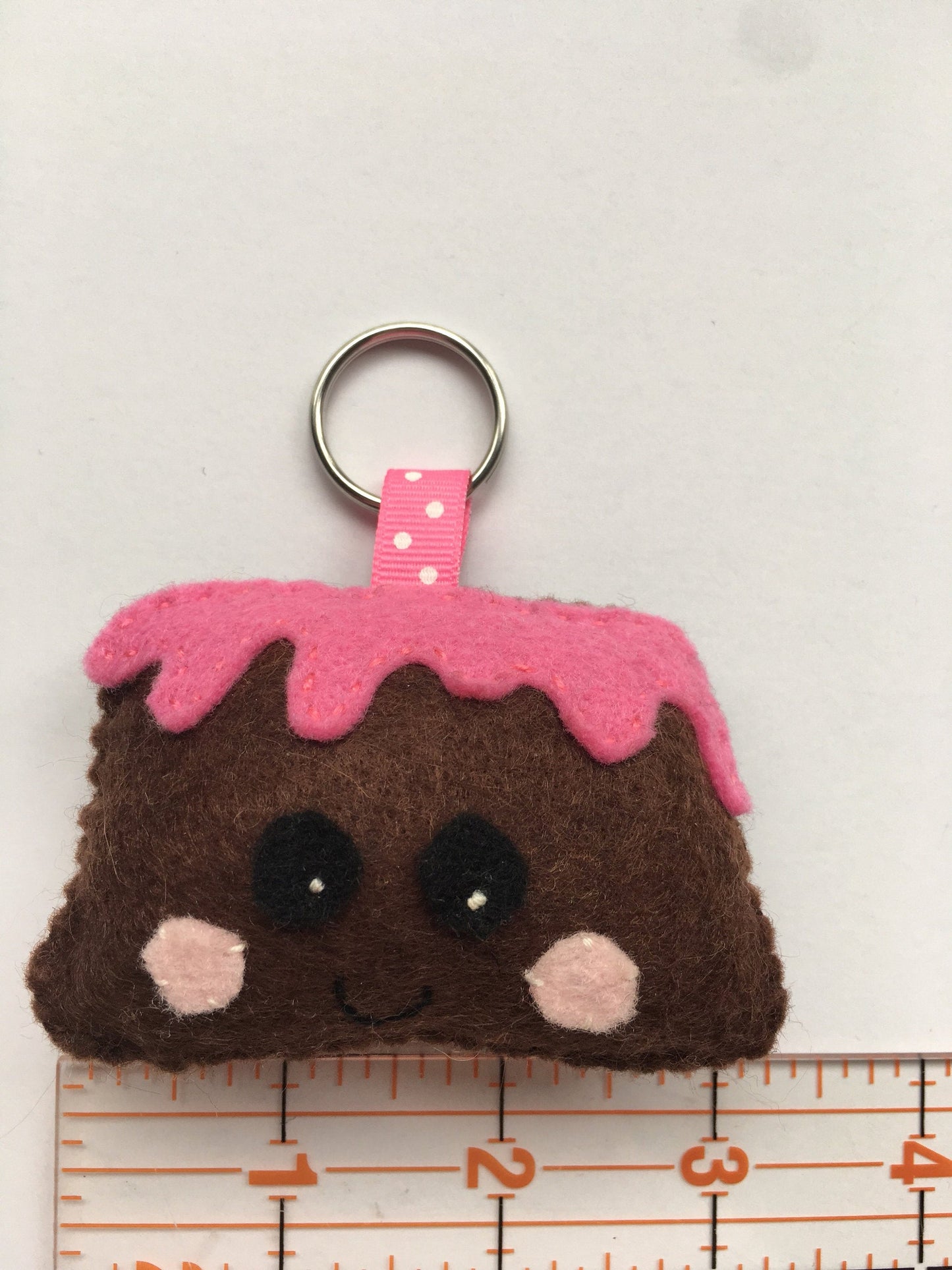 Chocolate Dessert Kawaii Felt Keychain Backpack Accesory Large Keychain Backpack Keychains Brownie Fudge