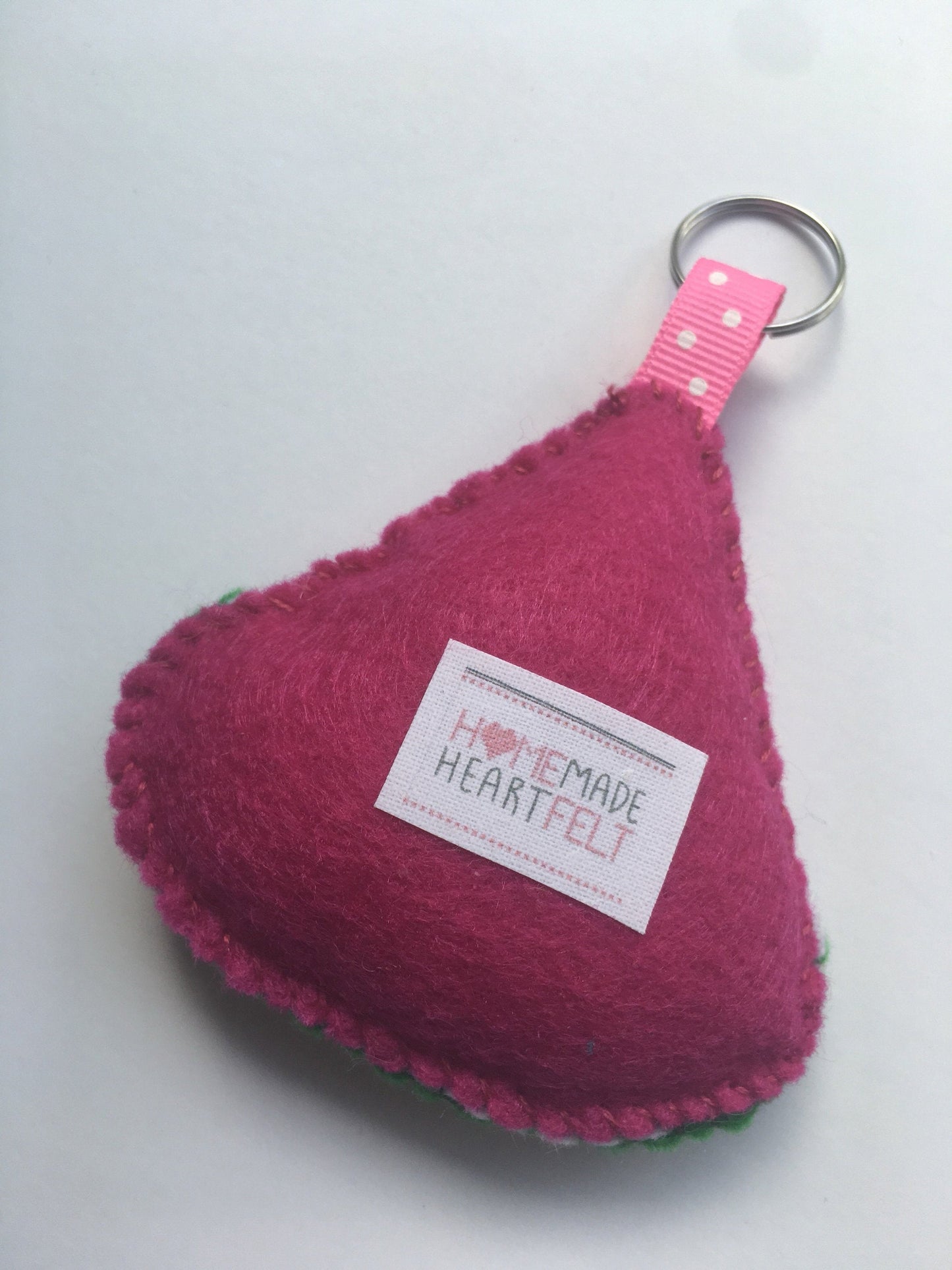Felt Fruit Keychain: the Happy Watermelon