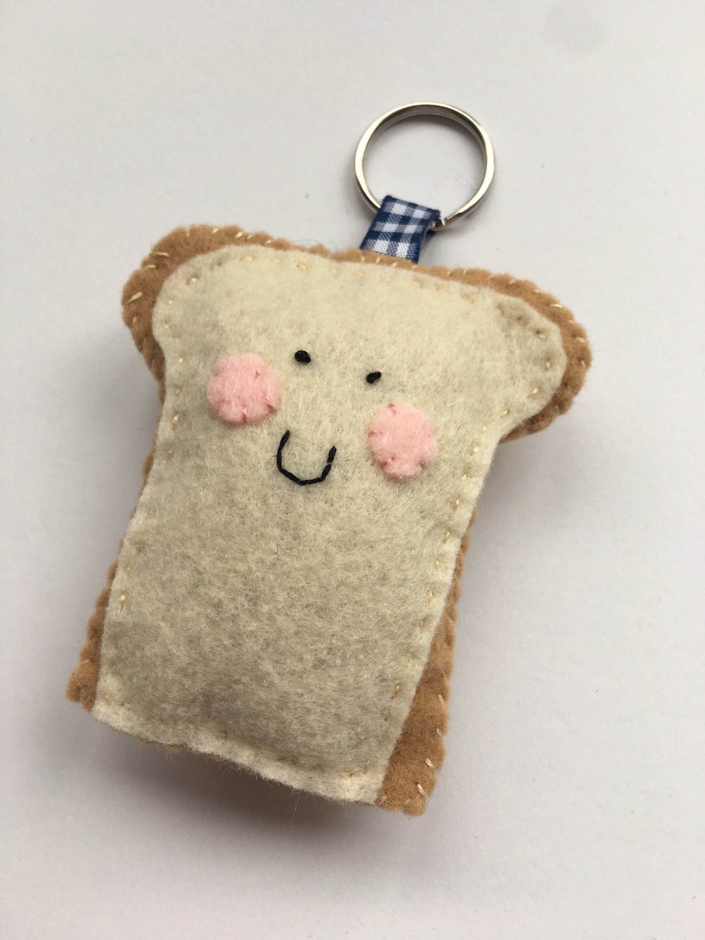 Happy Slice of Bread/Toast Keychain