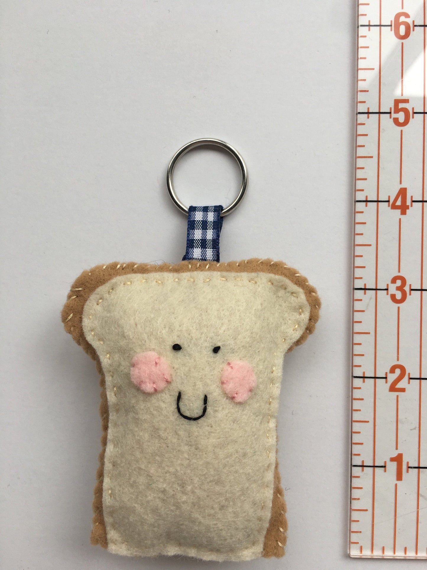 Happy Slice of Bread/Toast Keychain