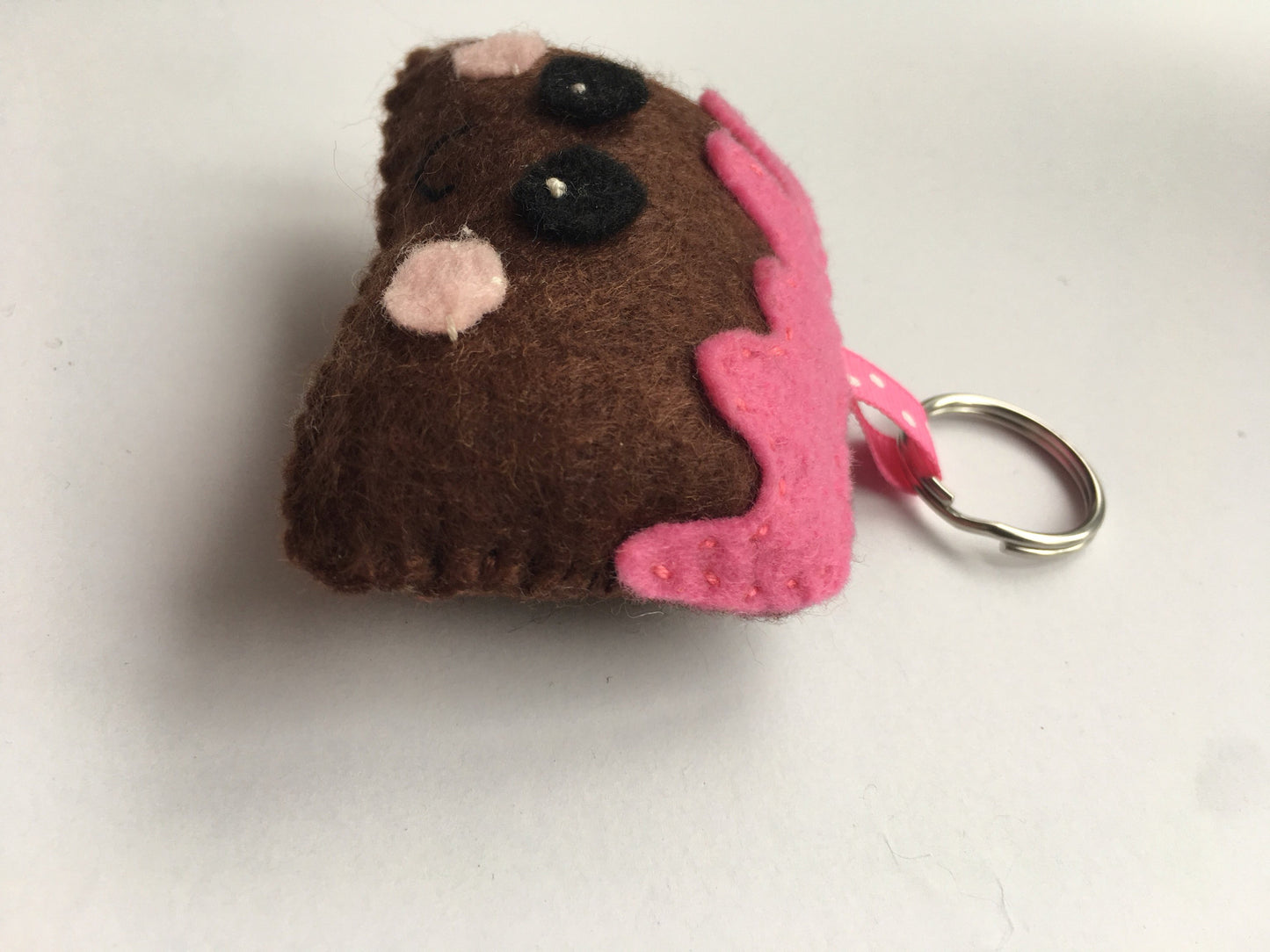 Chocolate Dessert Kawaii Felt Keychain Backpack Accesory Large Keychain Backpack Keychains Brownie Fudge