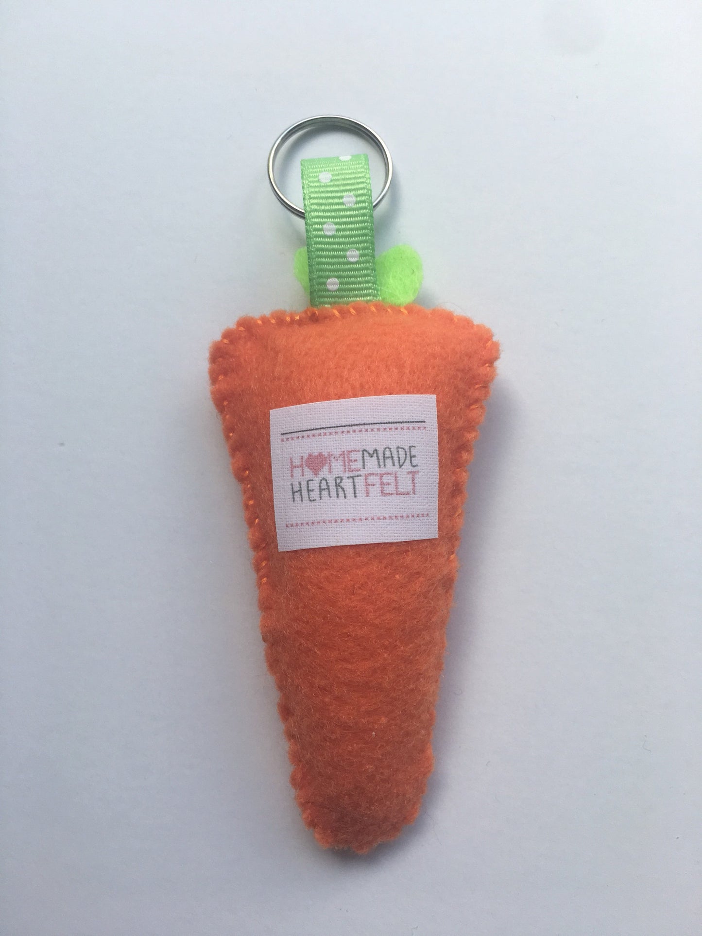Happy Carrot Felt Stuffed Keychain