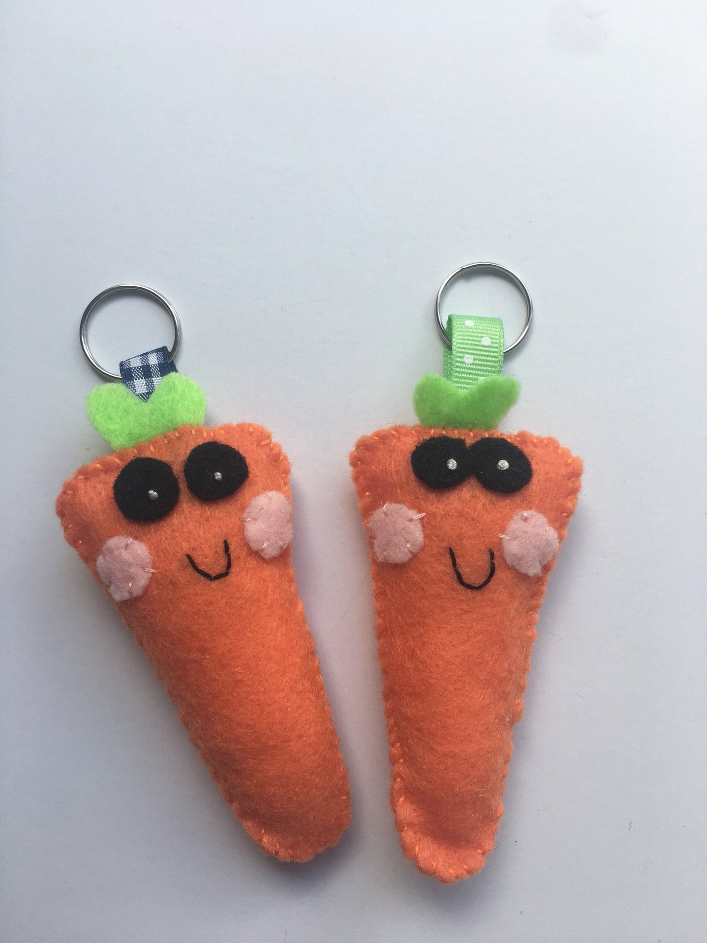 Happy Carrot Felt Stuffed Keychain