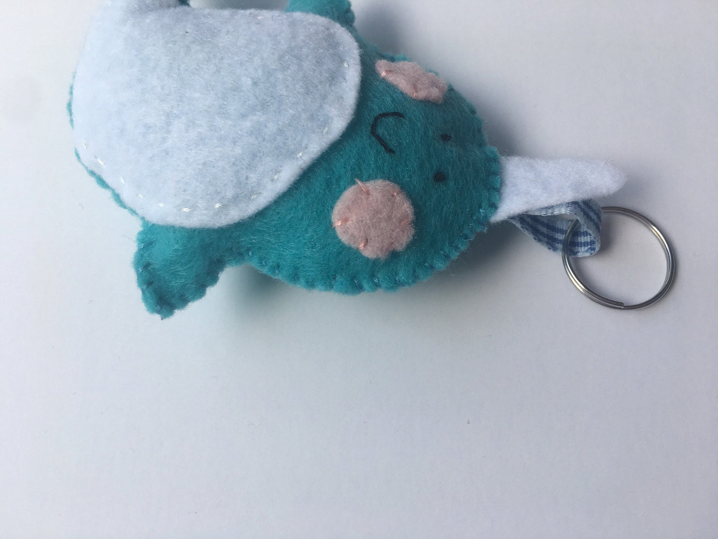 Narwhal Felt Stuffed Keychain