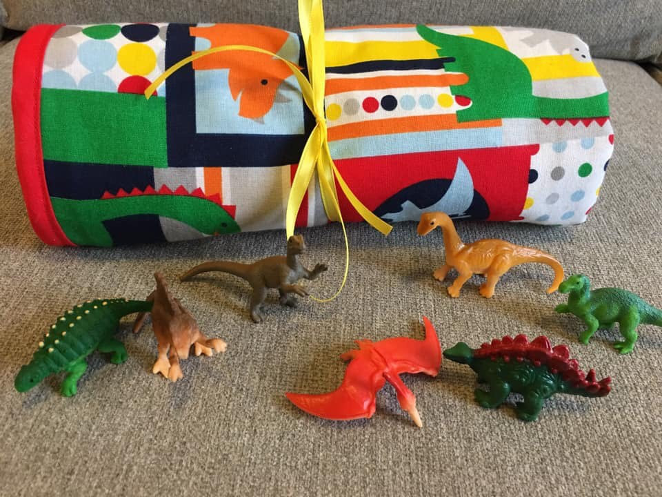 Dinosaur Playmat: Felt Mat with Dinosaur Toys