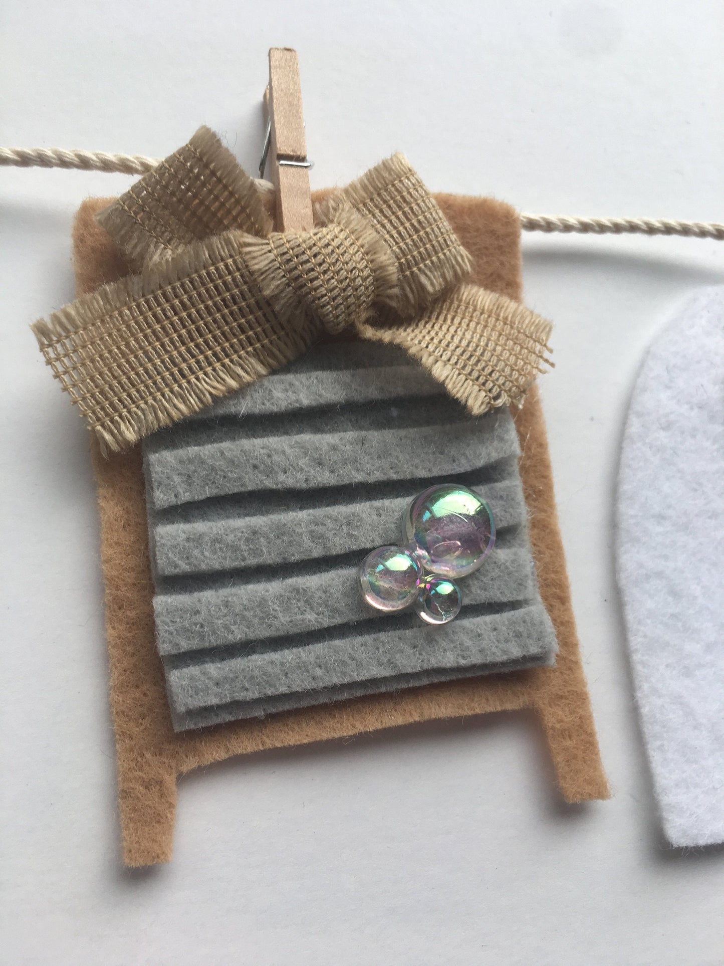 Laundry Line Miniature Felt Clothesline Banner Bunting Garland for Home Decor