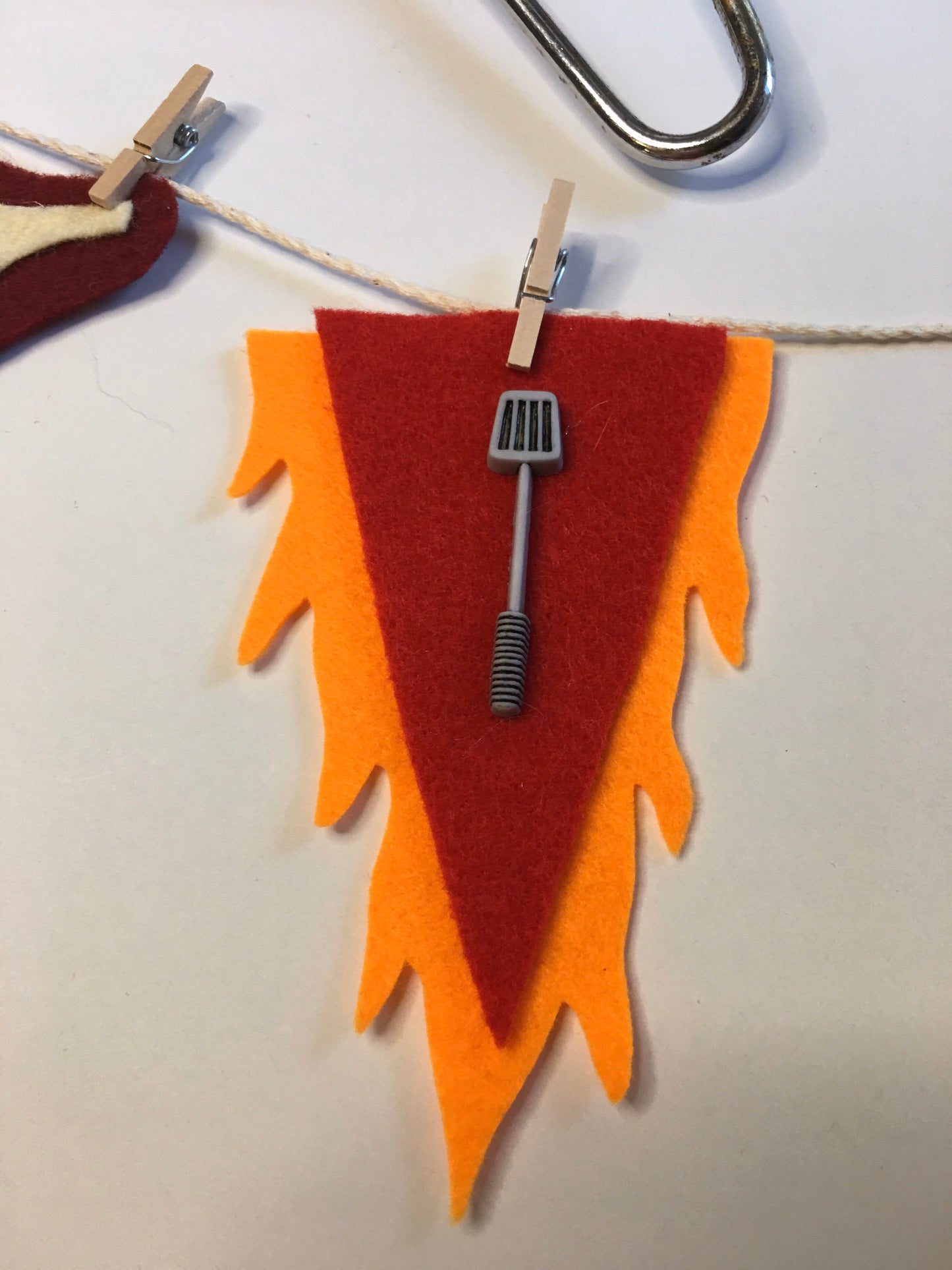 Grilling Master Barbecue Miniature Felt Clothesline Banner Garland Bunting Wall Hanging Decoration for Father’s Day