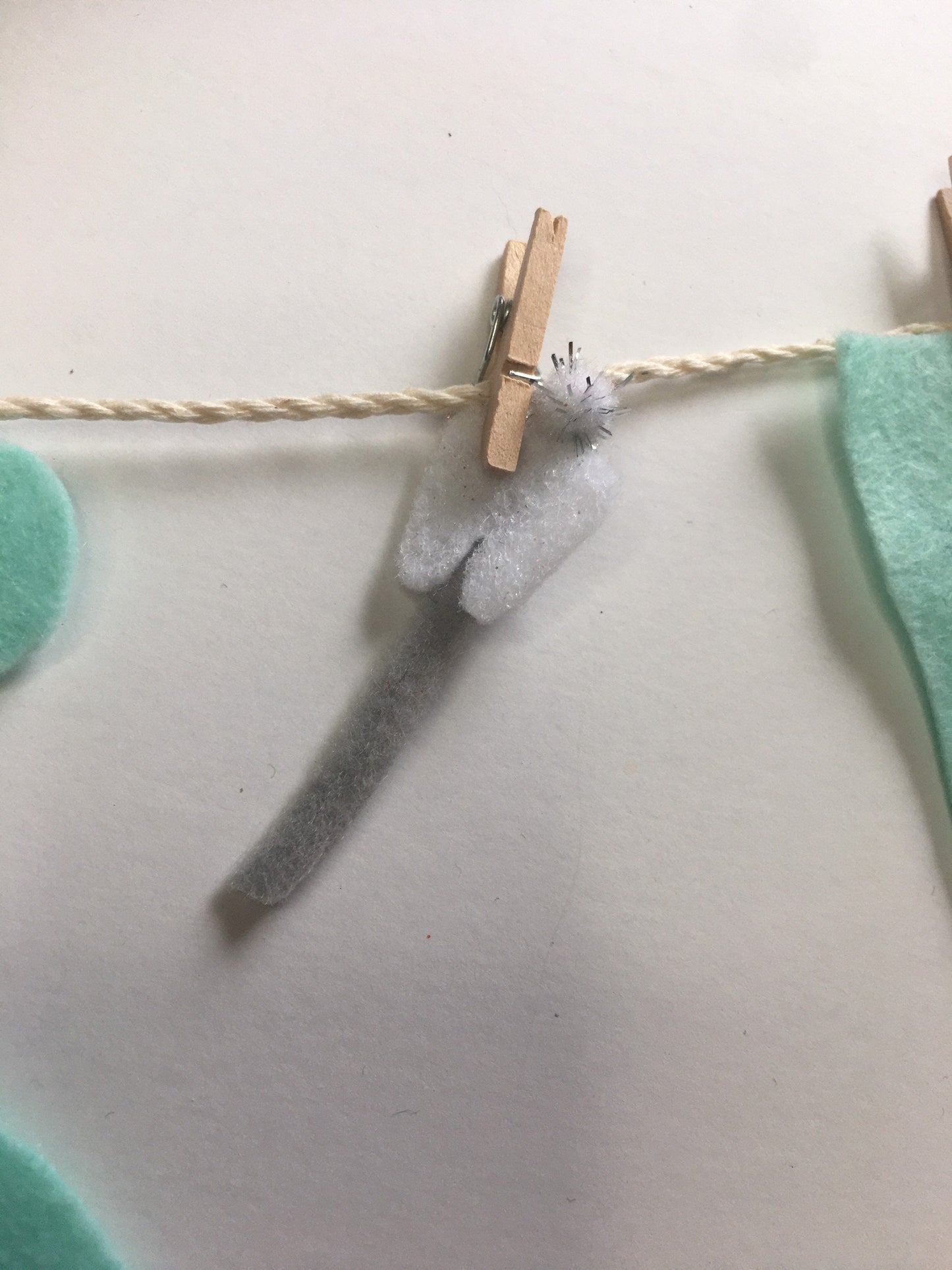Tooth Fairy Miniature Felt Clothesline Banner Garland Bunting Wall Hanging Decoration